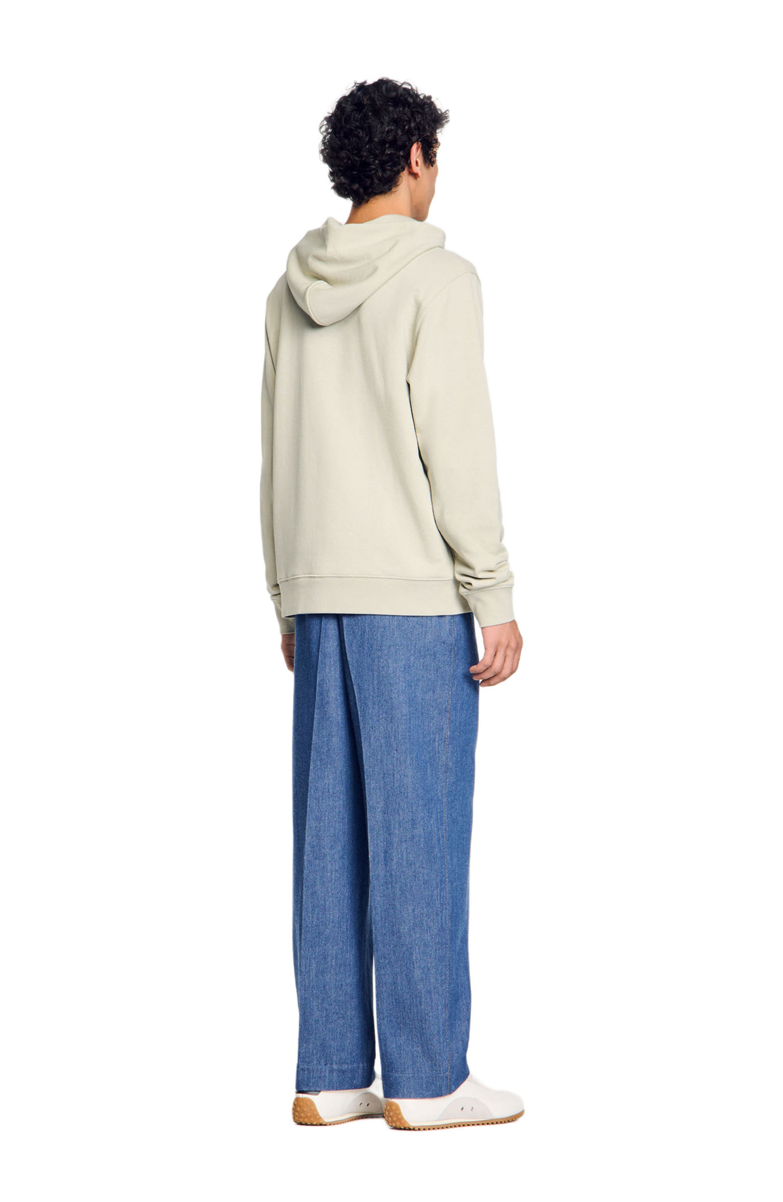 SANDRO Logo hoodie in Light Khaki at Nordstrom - 2