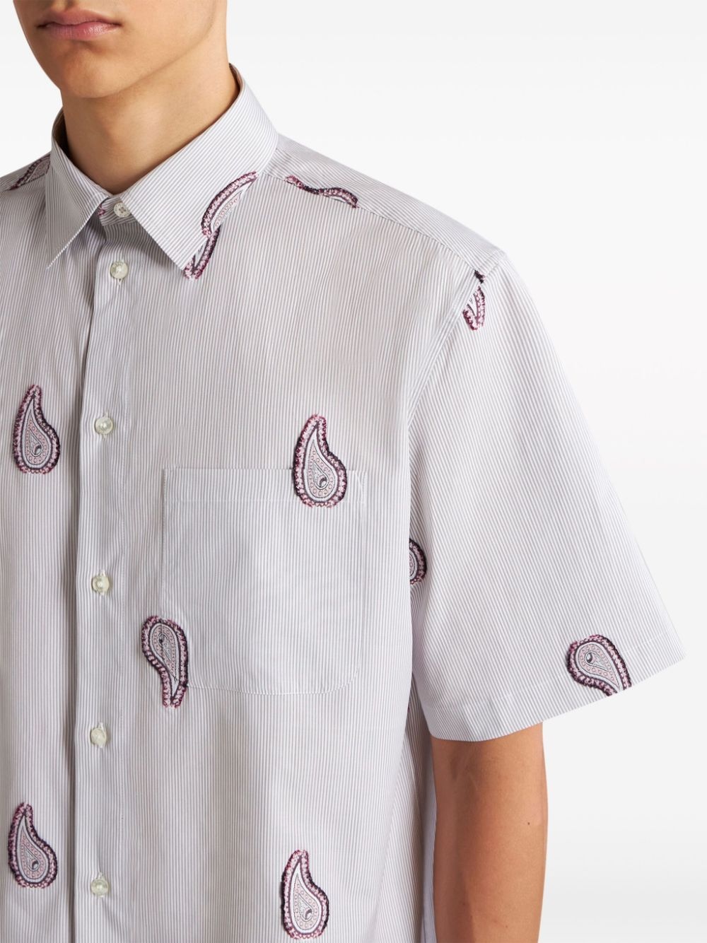 paisley-print cotton shirt - 4