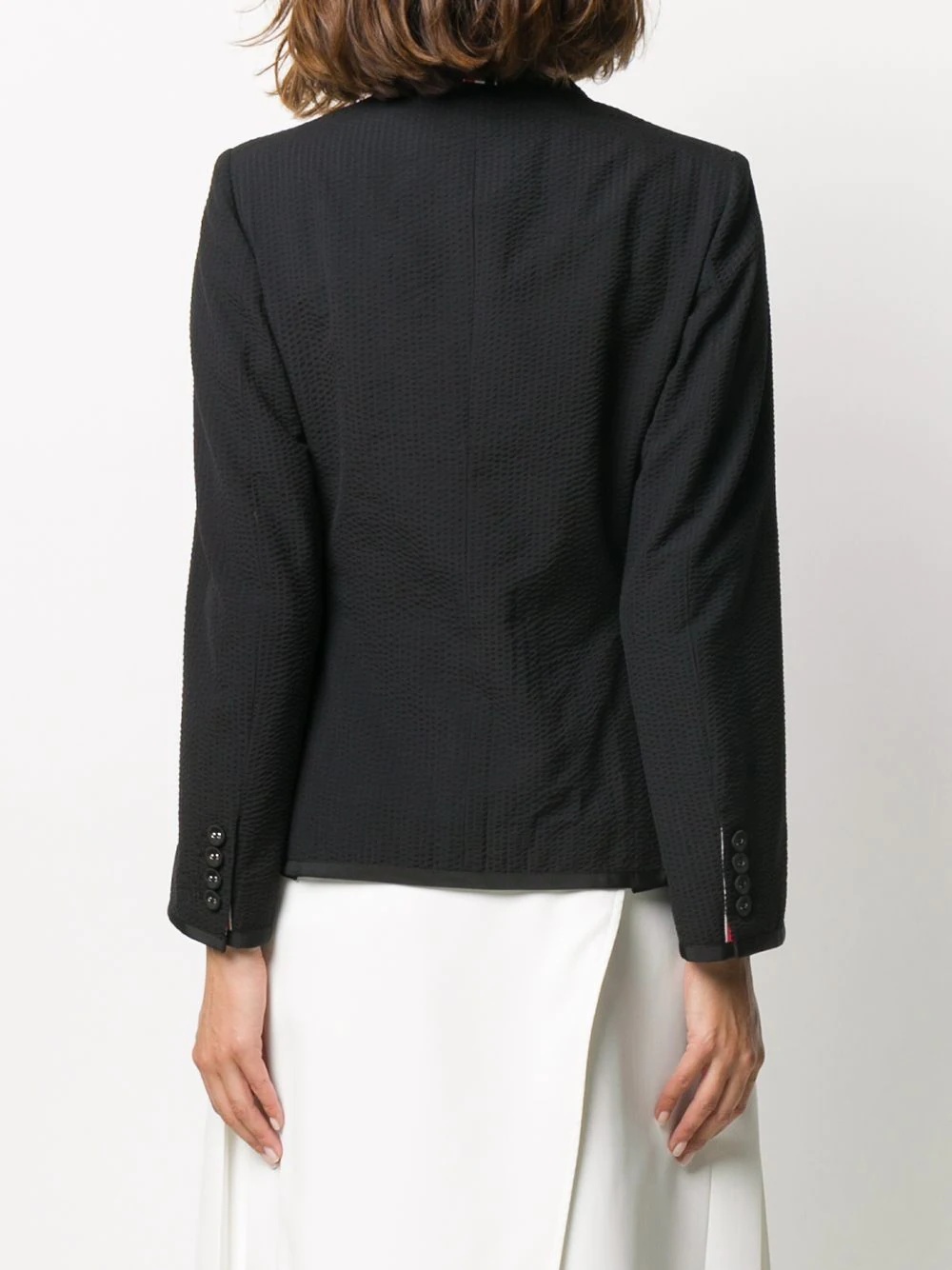 seersucker narrow shoulder jacket - 4