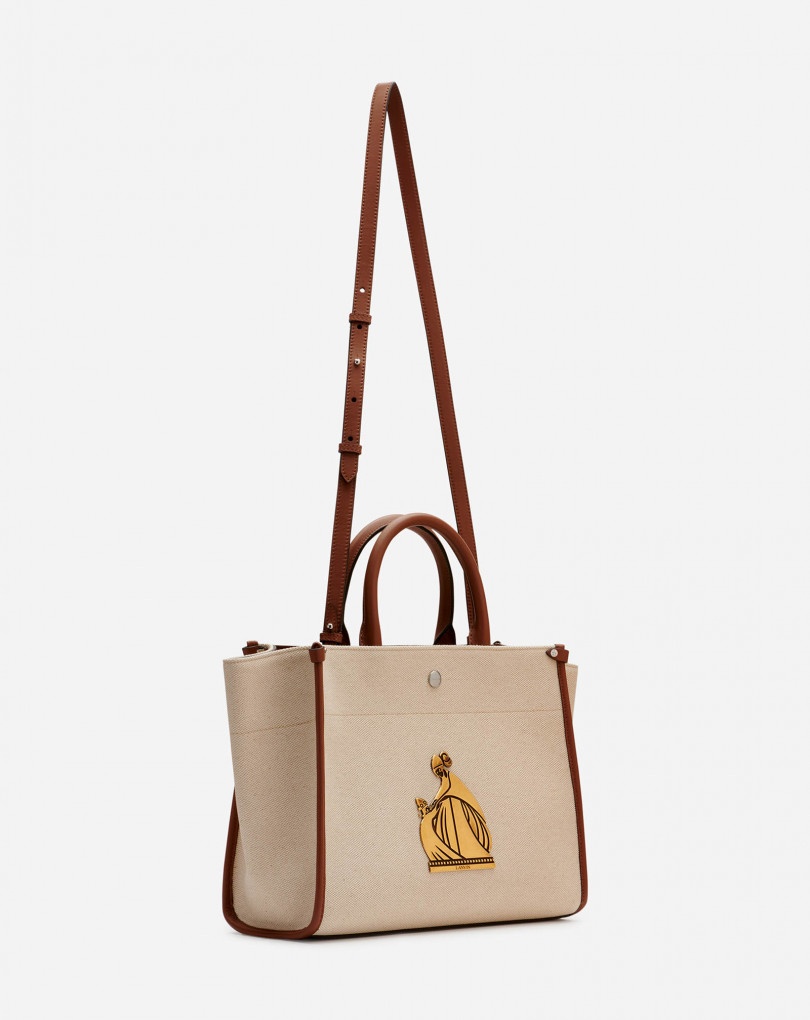 CANVAS IN&OUT BAG SM WITH PLAQUE - 4