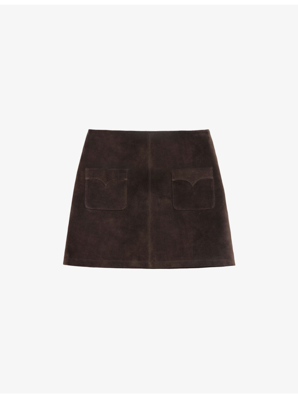 Jamie Patch-Pocket Suede Mini Skirt - 1