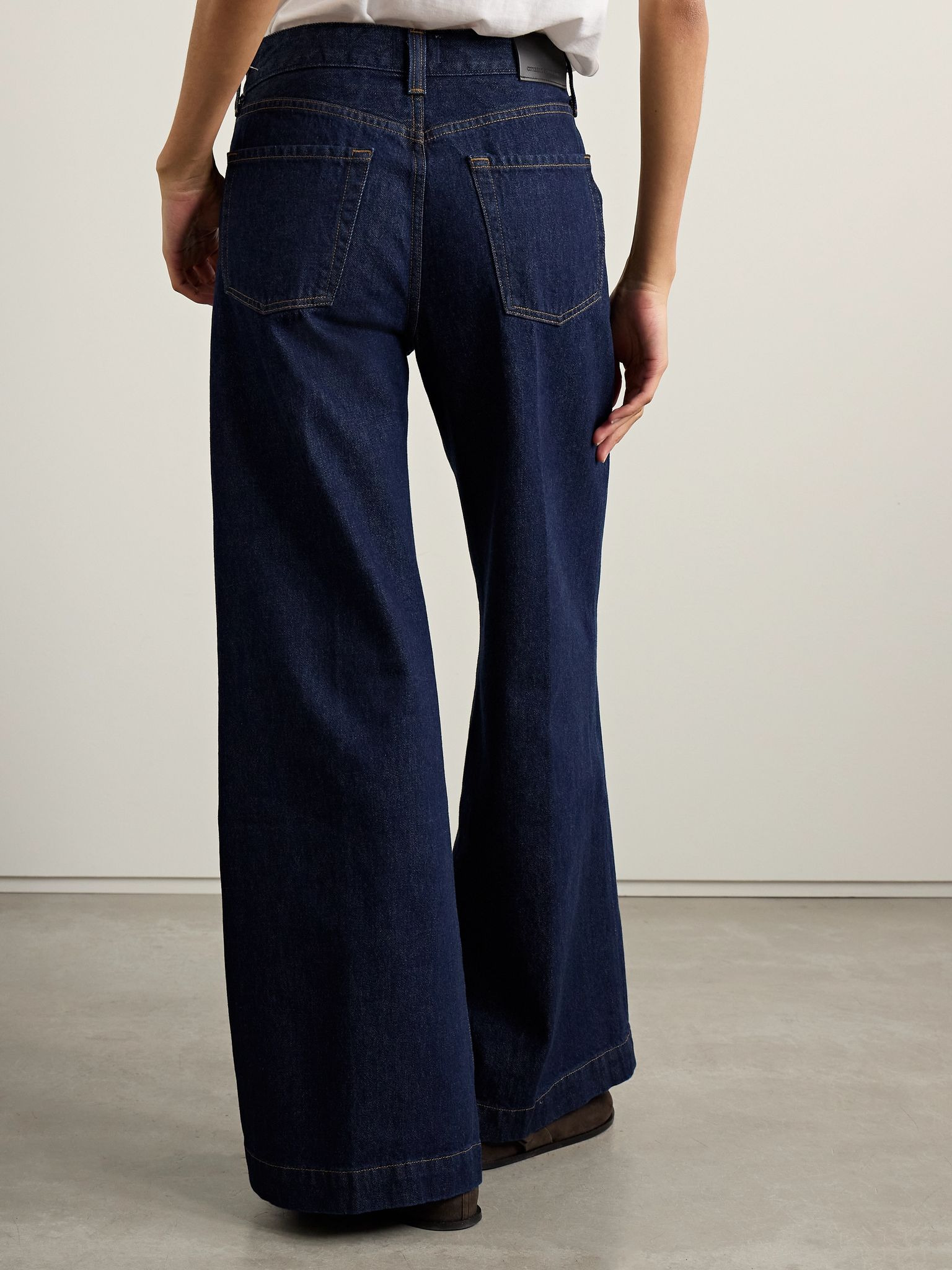 + Argent Beverly high-rise wide-leg jeans Dark denim - 4