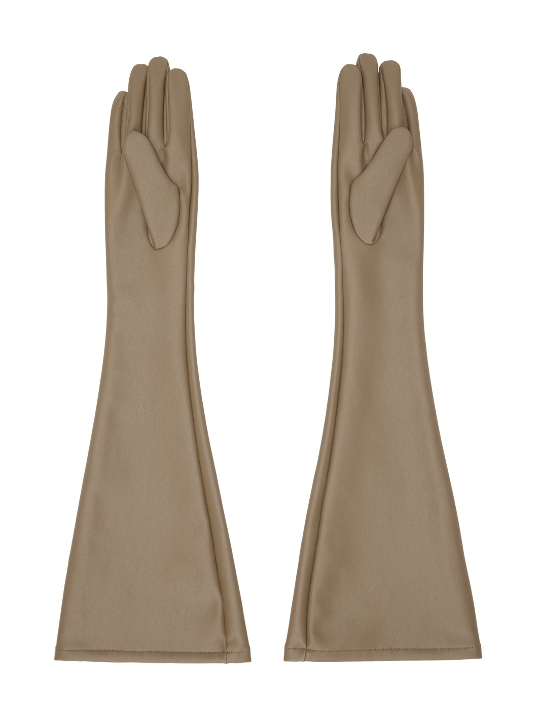 Brown Straight Seams Gloves - 2