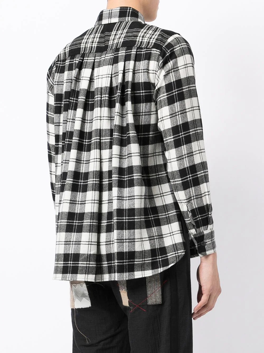 pleated flannel shirt - 4