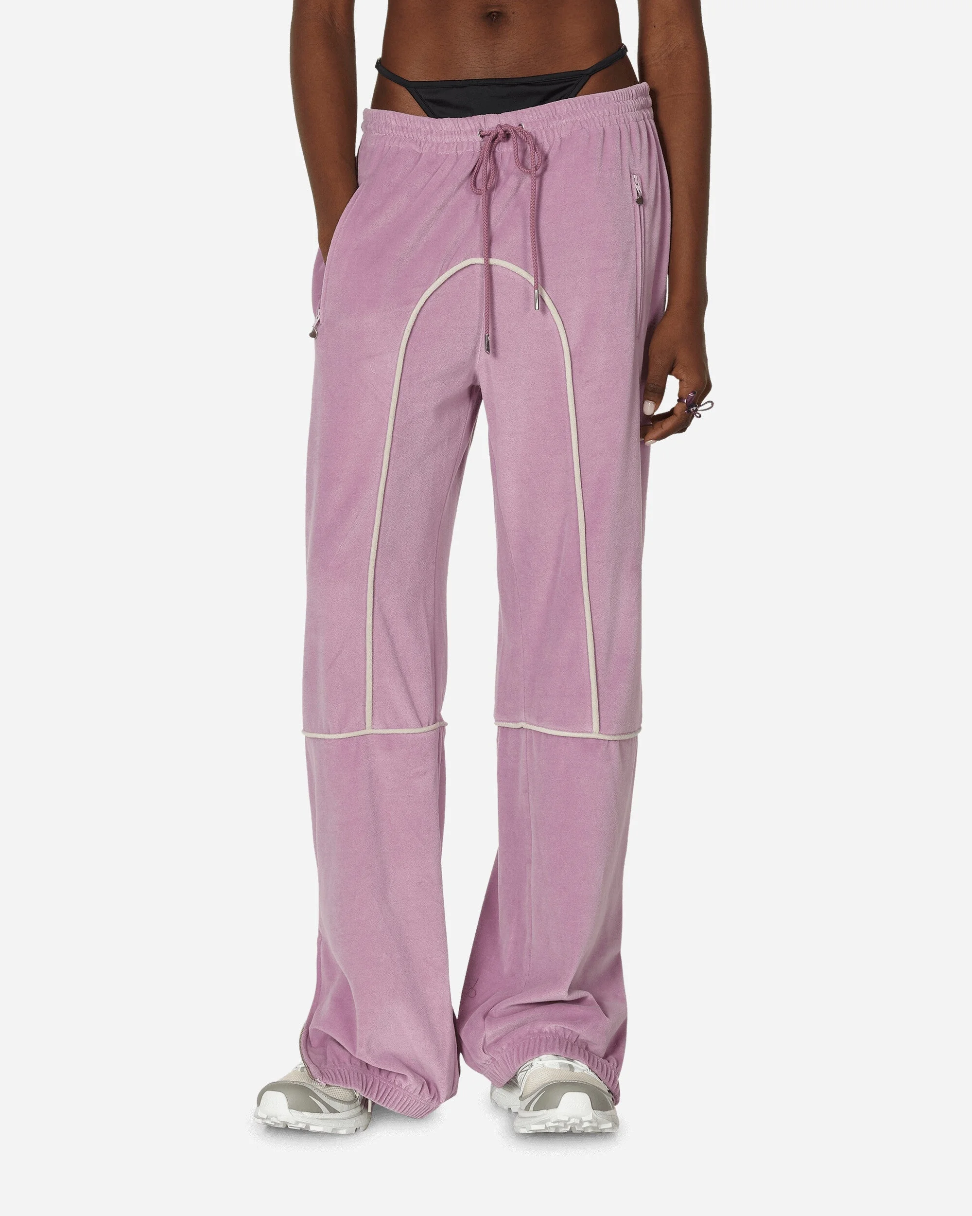 Velour Track Pants Lavender - 1