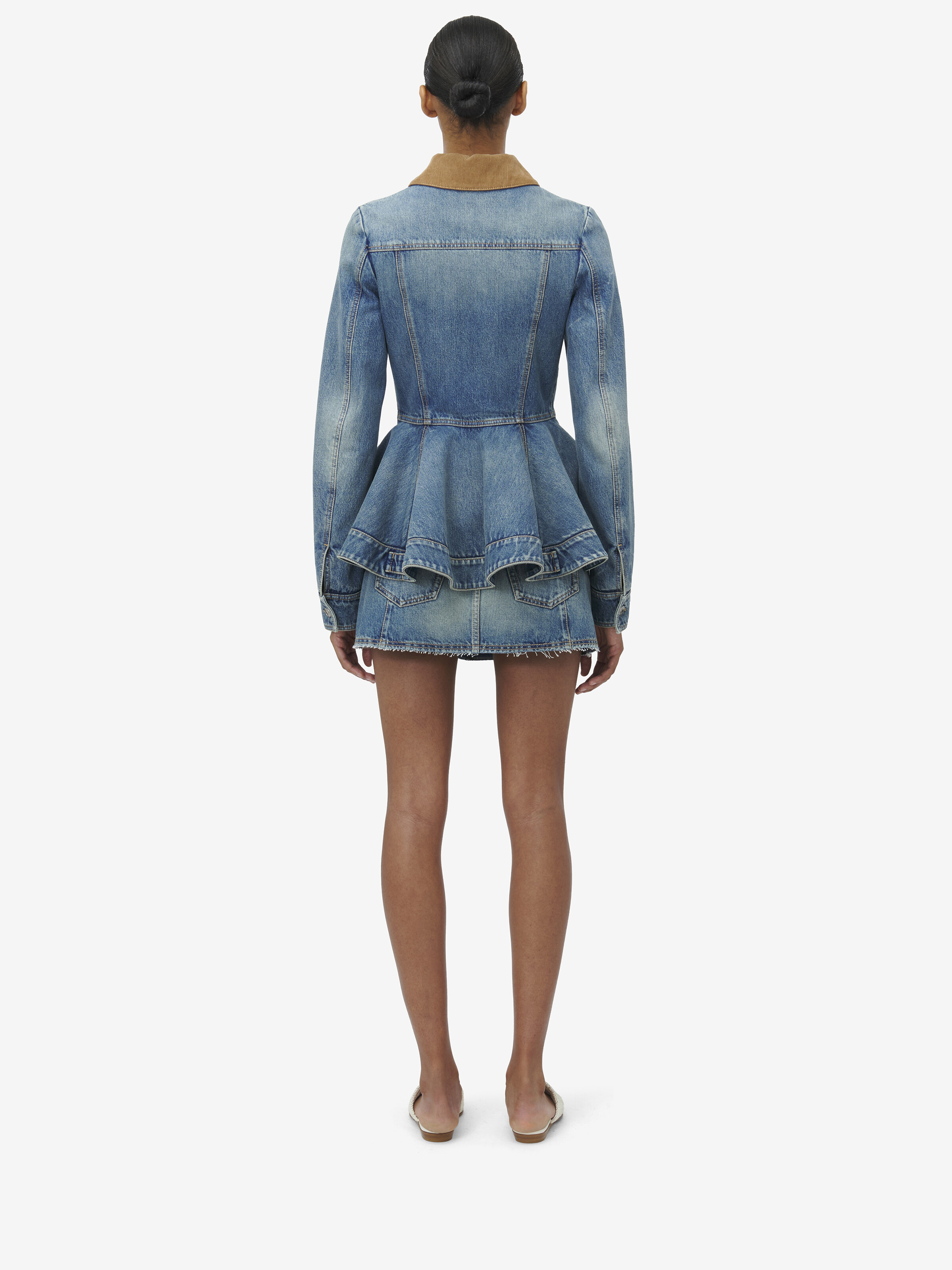 Peplum Denim Jacket - 6