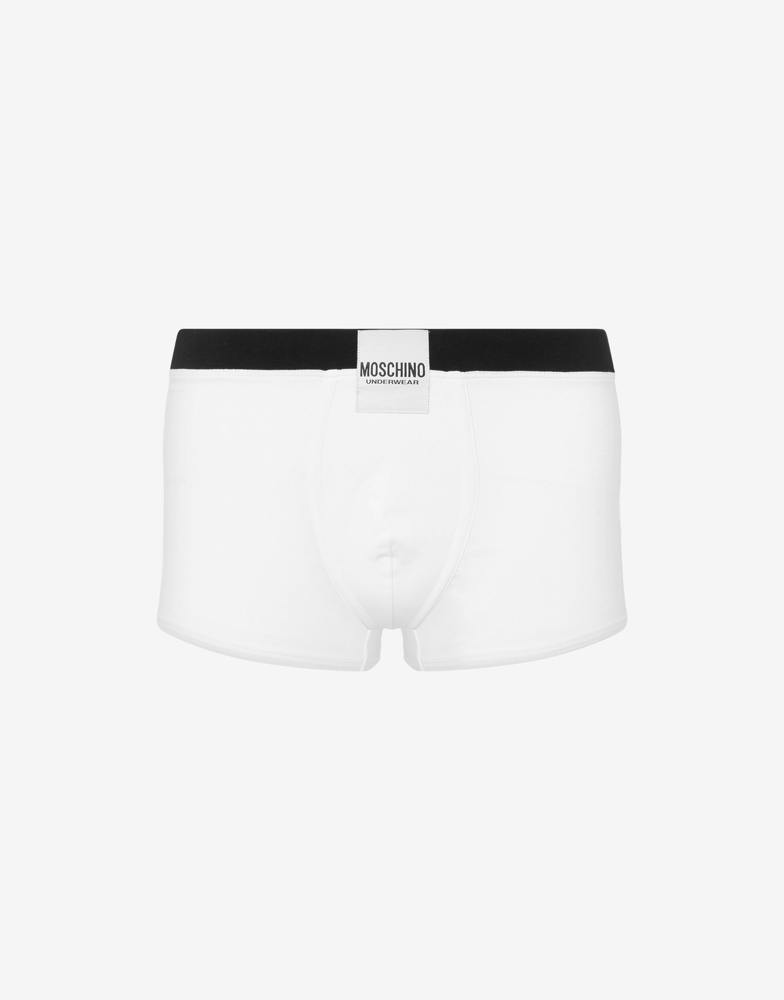 STRETCH JERSEY BOXERS WITH LOGO LABEL - 1