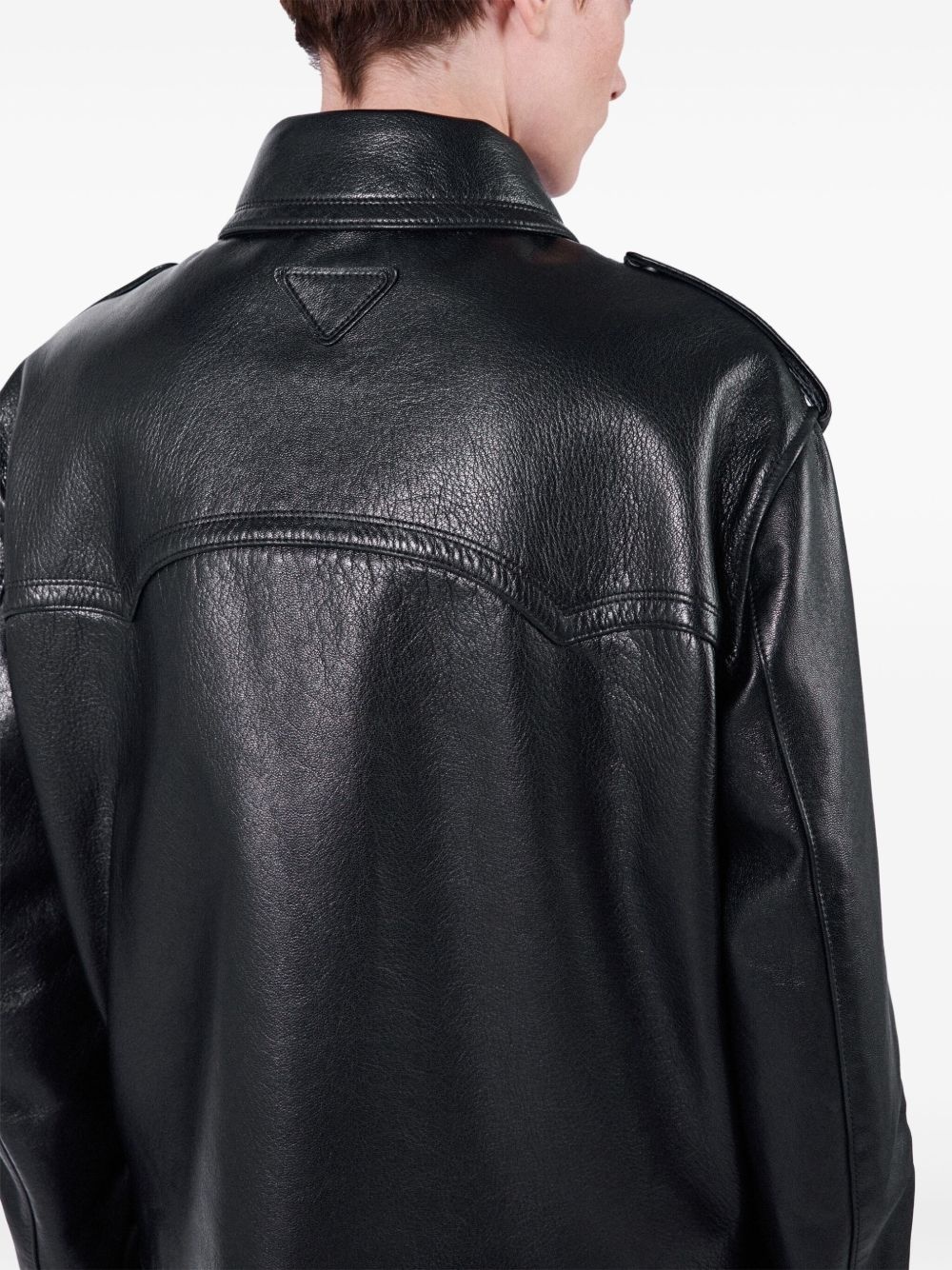 leather biker jacket - 4