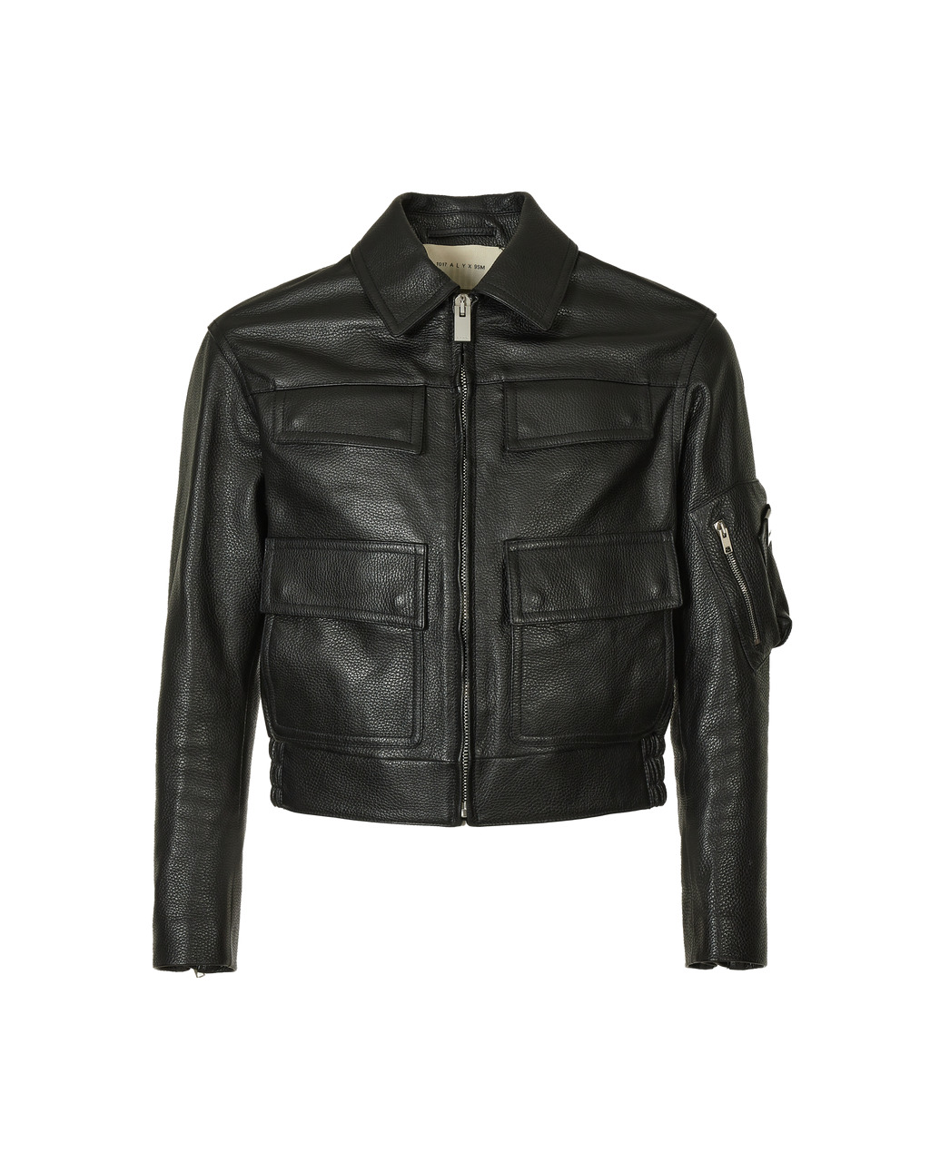 1017 ALYX 9SM BLACK LEATHER POLICE JACKET | REVERSIBLE