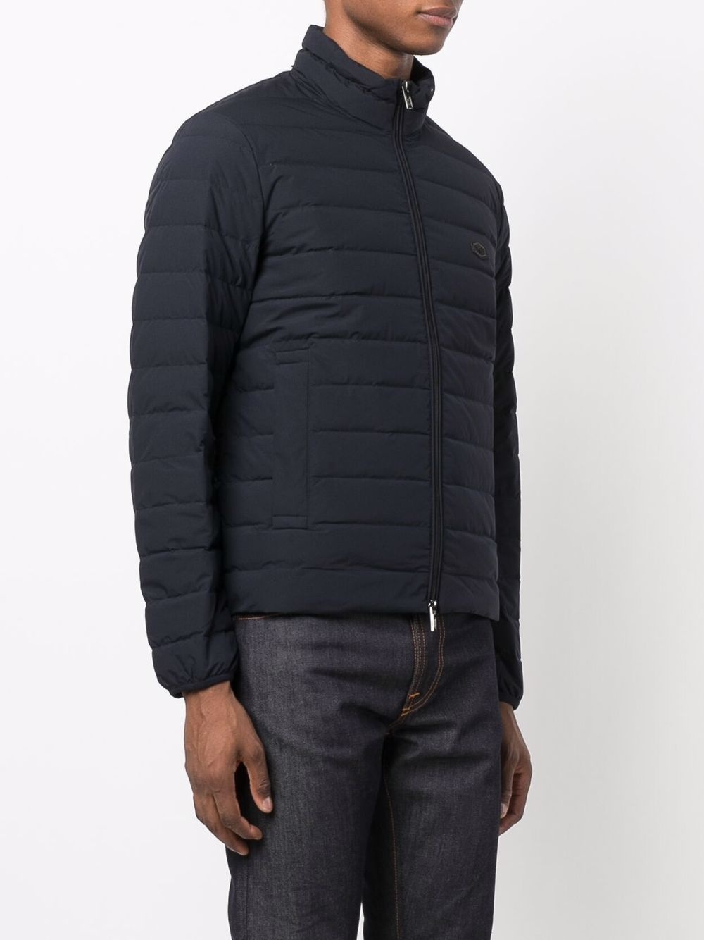 padded logo-patch jacket - 3