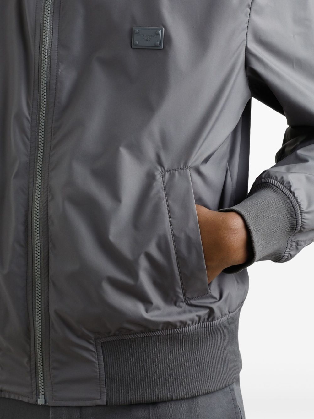 logo-plaque bomber jacket - 5