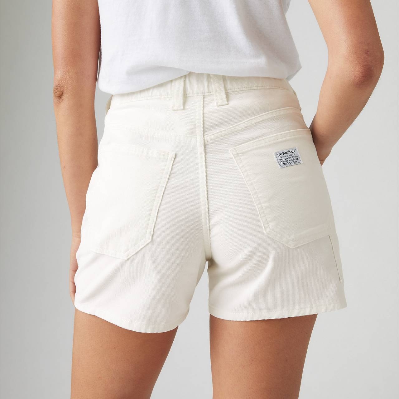 LIGHTWEIGHT CORDUROY CARPENTER WOMEN'S SHORTS - 4