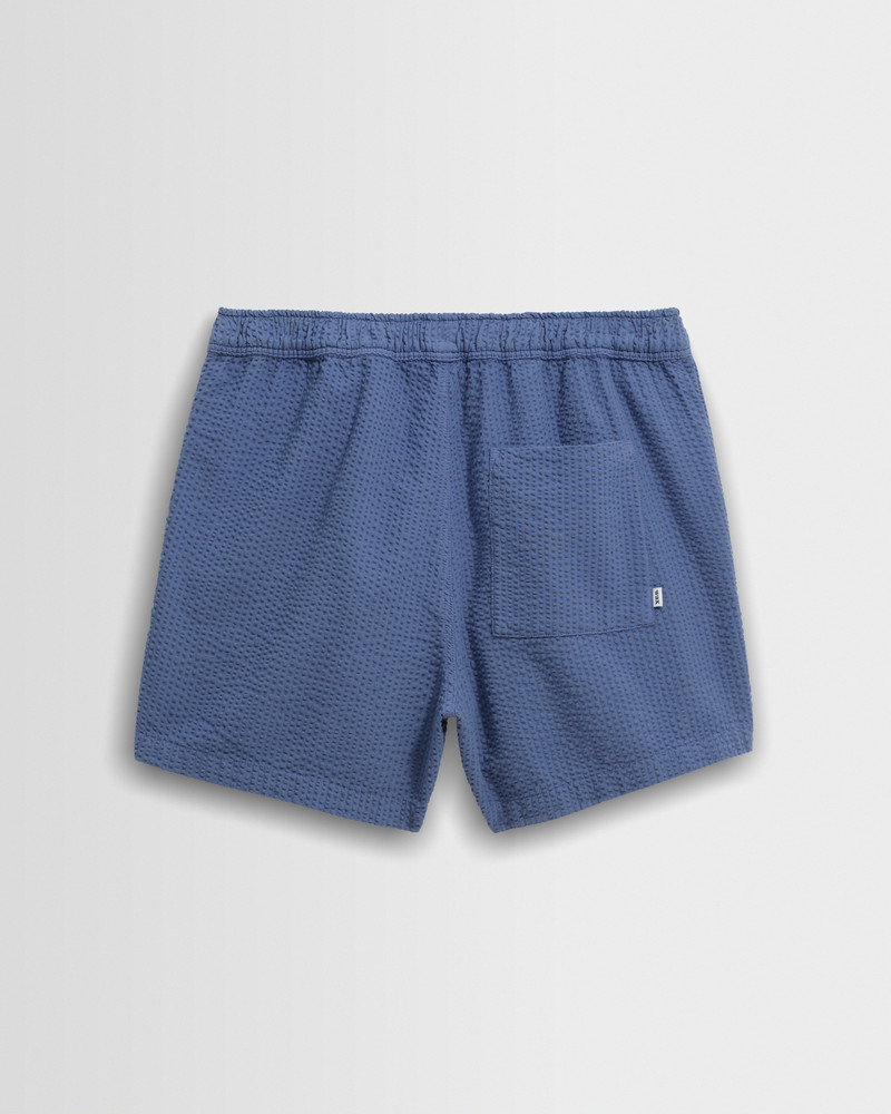 Mescal - Blue Cotton Seersucker Shorts 7