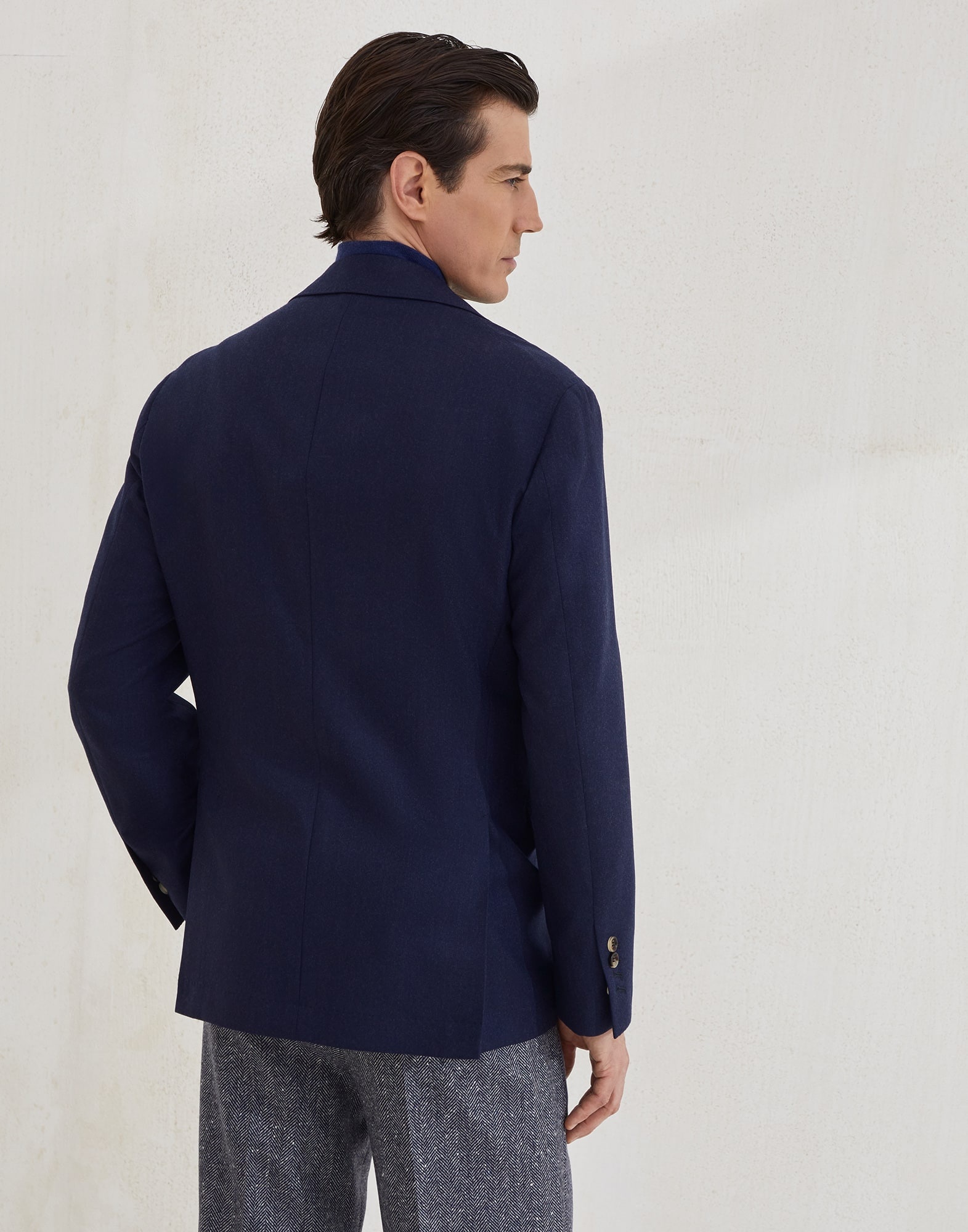 Virgin wool flannel deconstructed blazer - 2