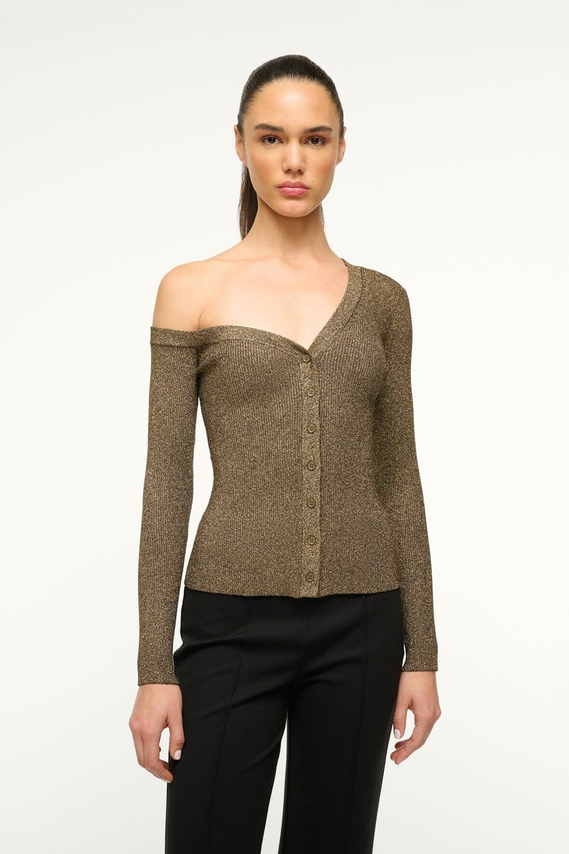 STAUD STAUD CRAFTSMAN SWEATER METALLIC GOLD outlook