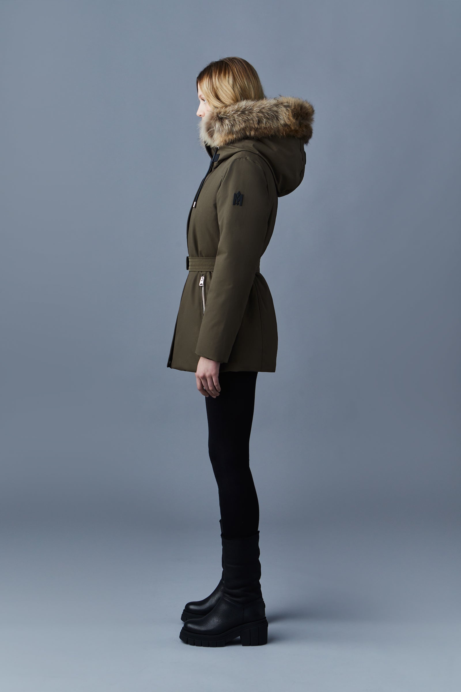 JENI 2-in-1 down parka with removable bib and natural fur - 3