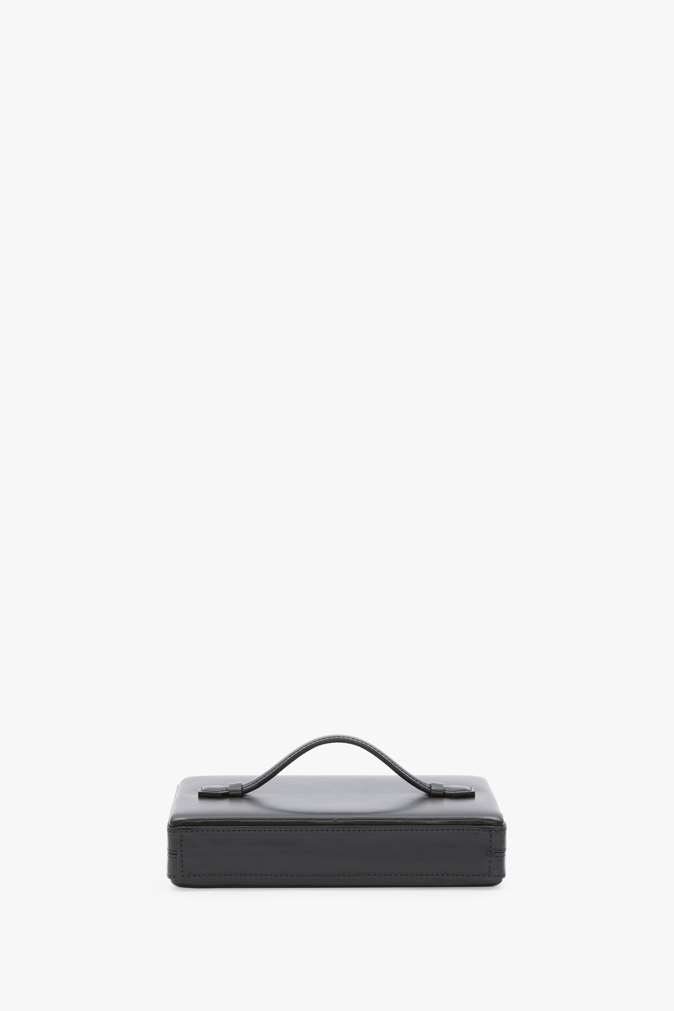 Box Clutch In Black Smooth Leather - 4