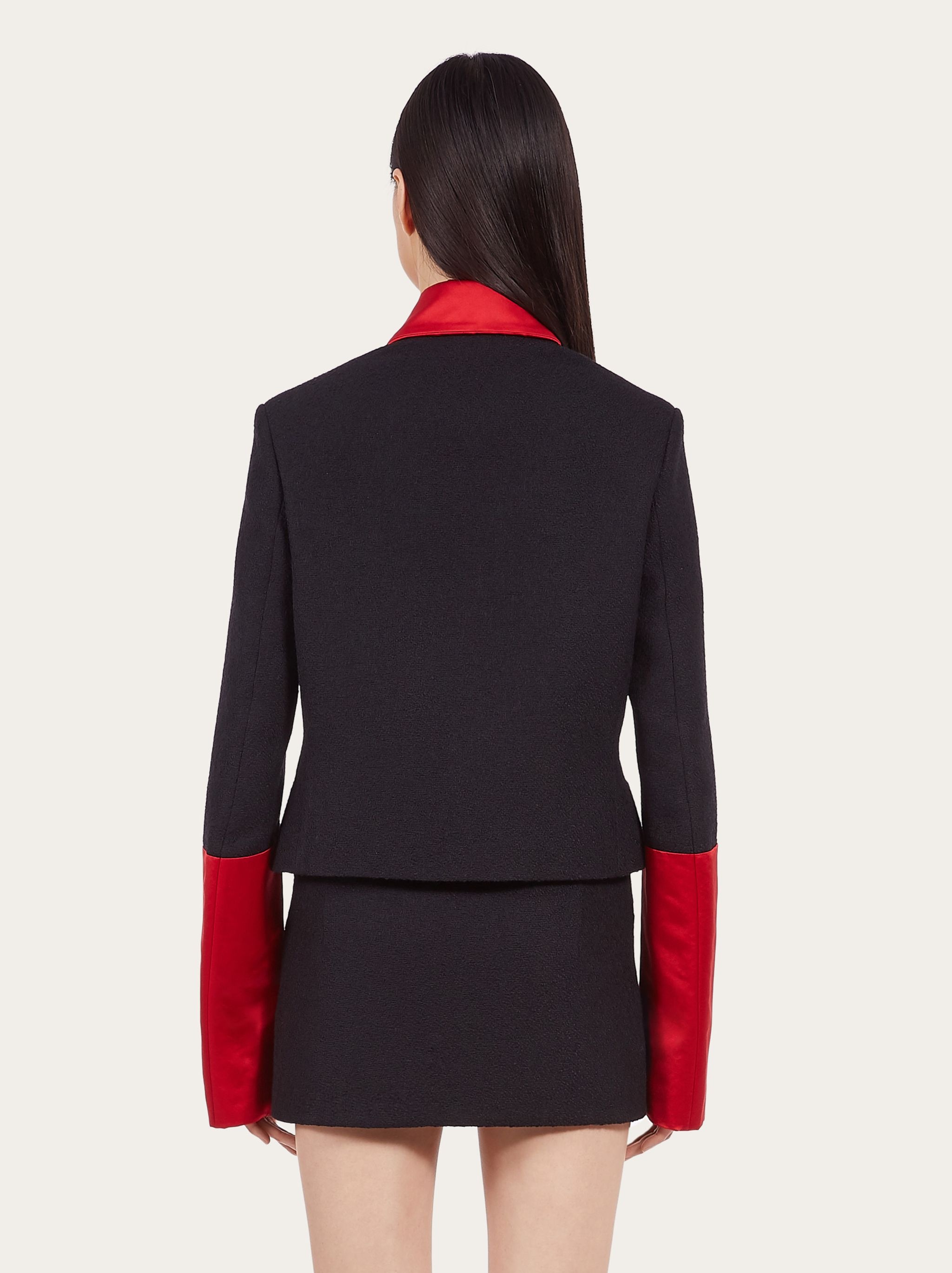 Color block short jacket - 3