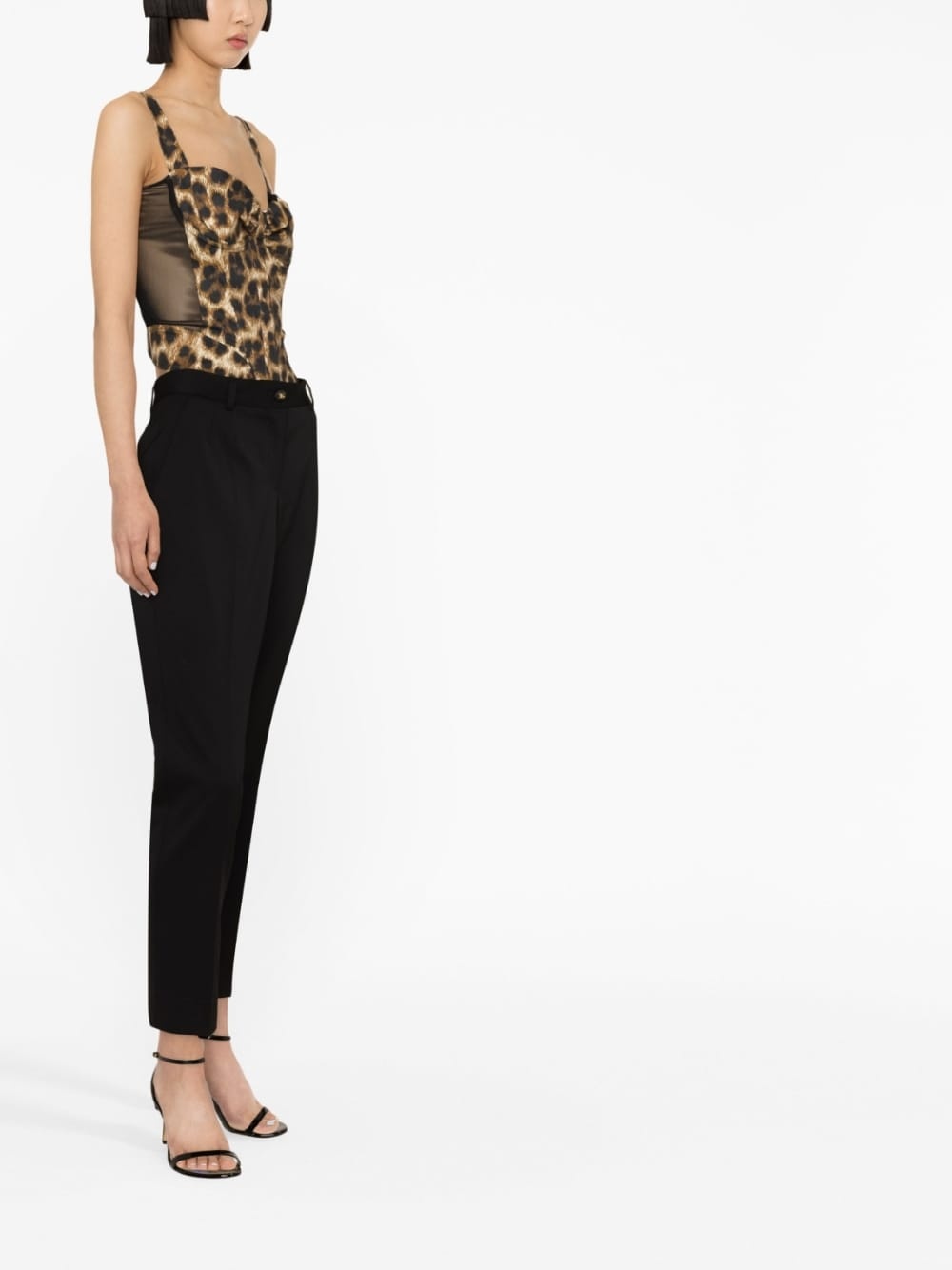 cropped straight-leg trousers - 3