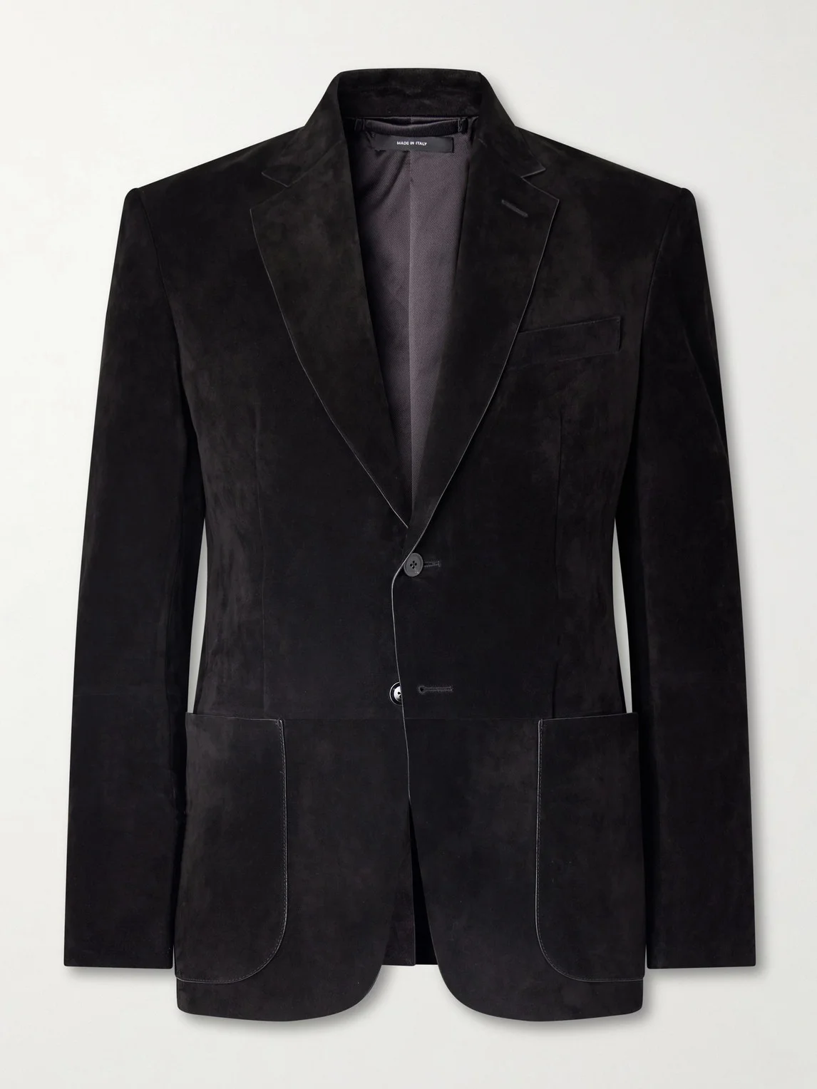 Panelled Suede Blazer - 1