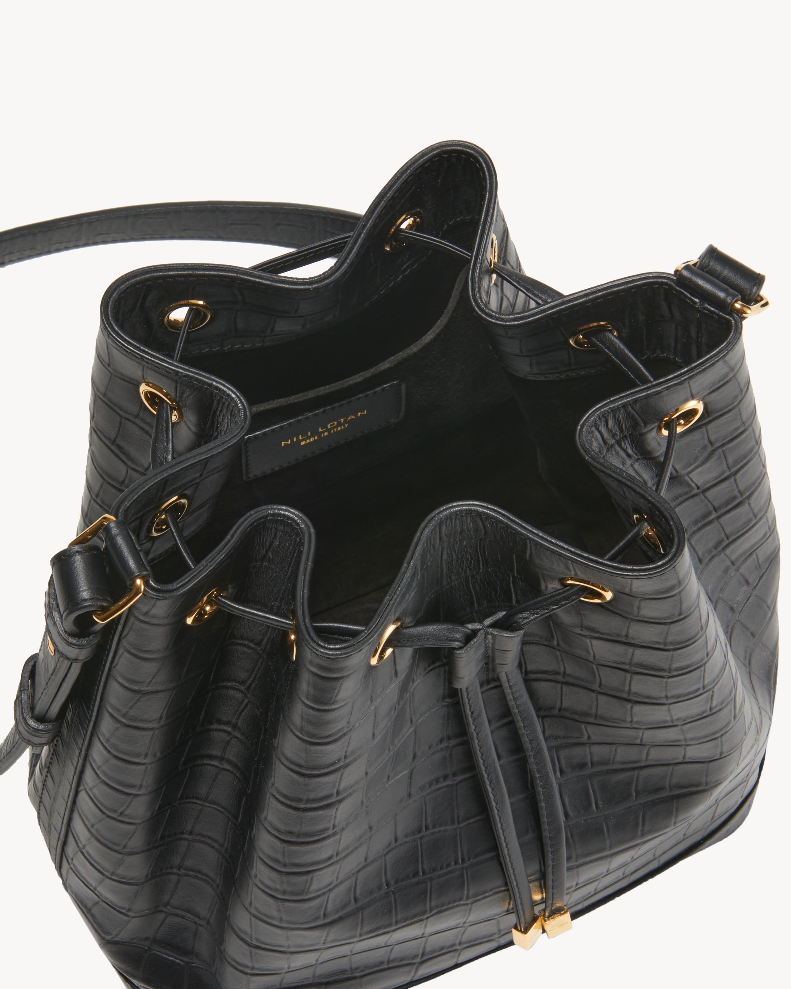 BRIGITTE BUCKET BAG CROC - 3