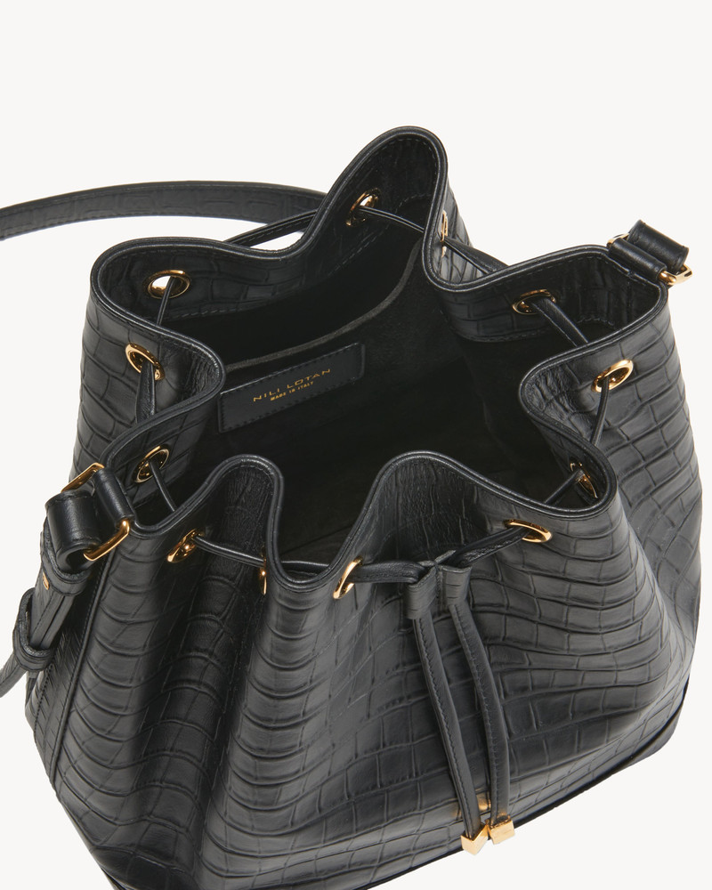 BRIGITTE BUCKET BAG CROC 3