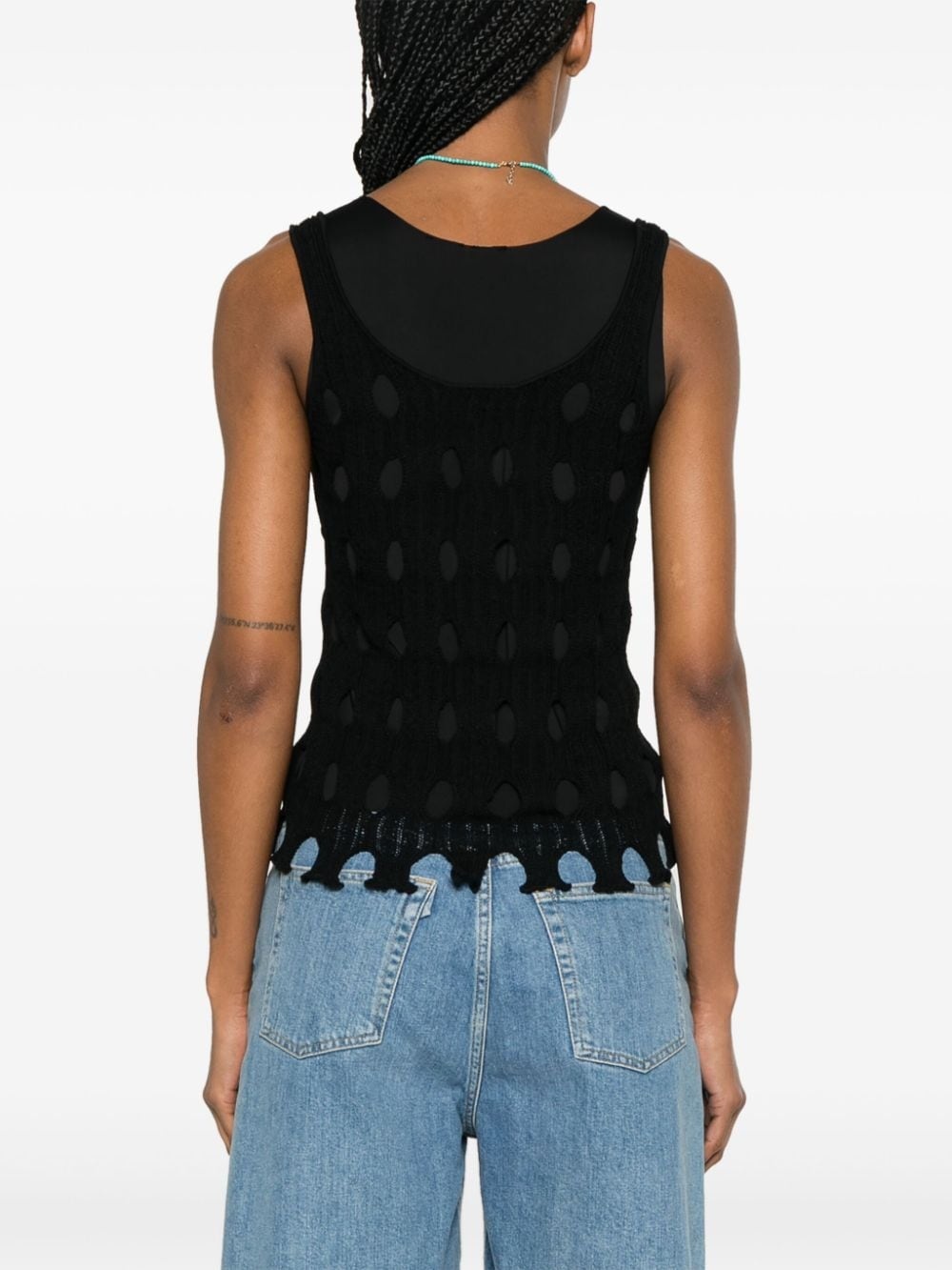 cut-out knit top - 4