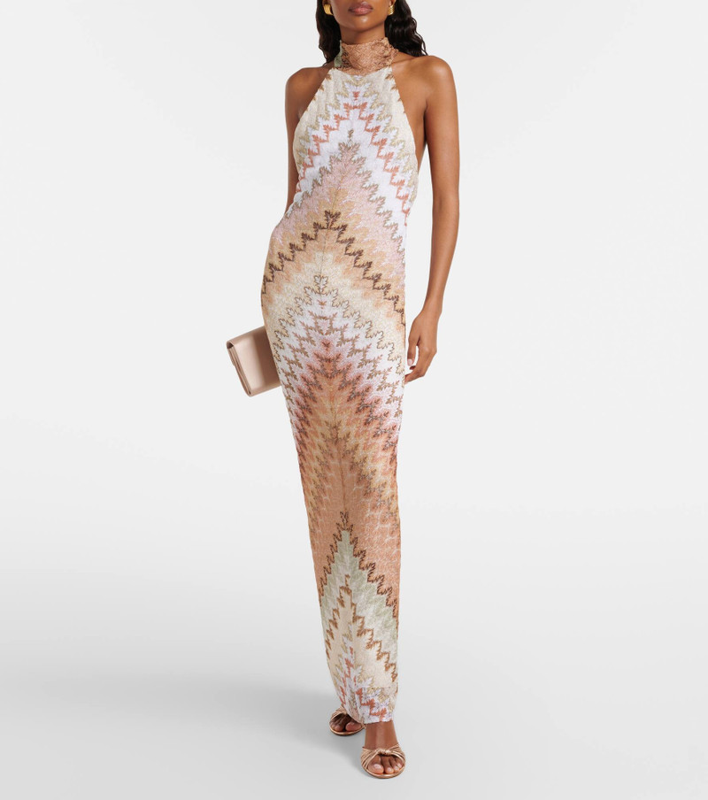 Missoni Halterneck lamé gown outlook