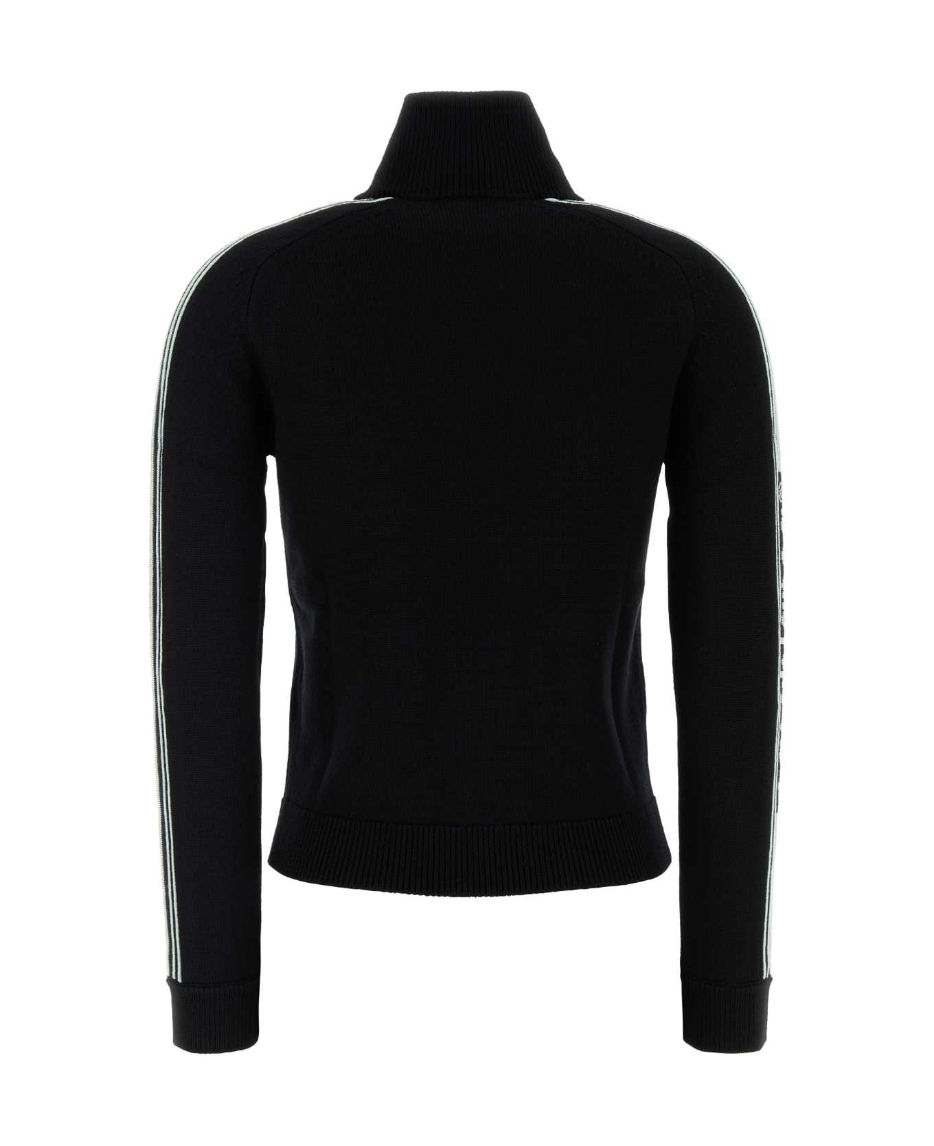 Black Wool Cardigan - 2