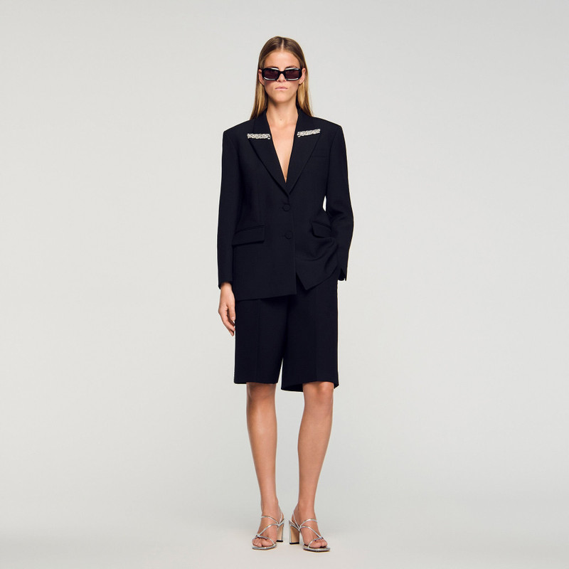 Sandro JACKET WITH RHINESTONE STRIPE outlook