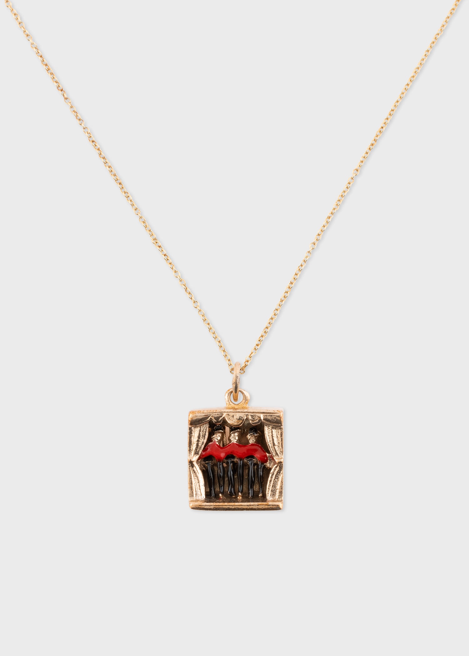Gold Vintage 'Dancing Girls' Necklace - 1