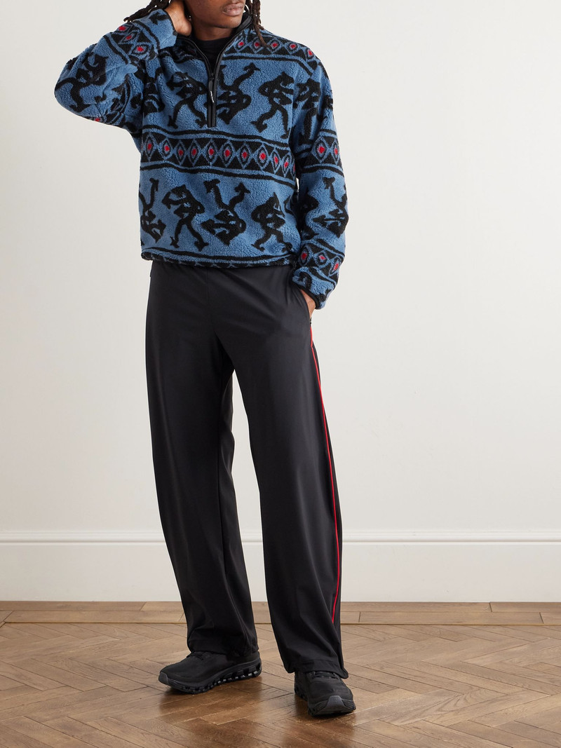 District Vision Printed Fleece Half-Zip Sweatshirt Blue outlook