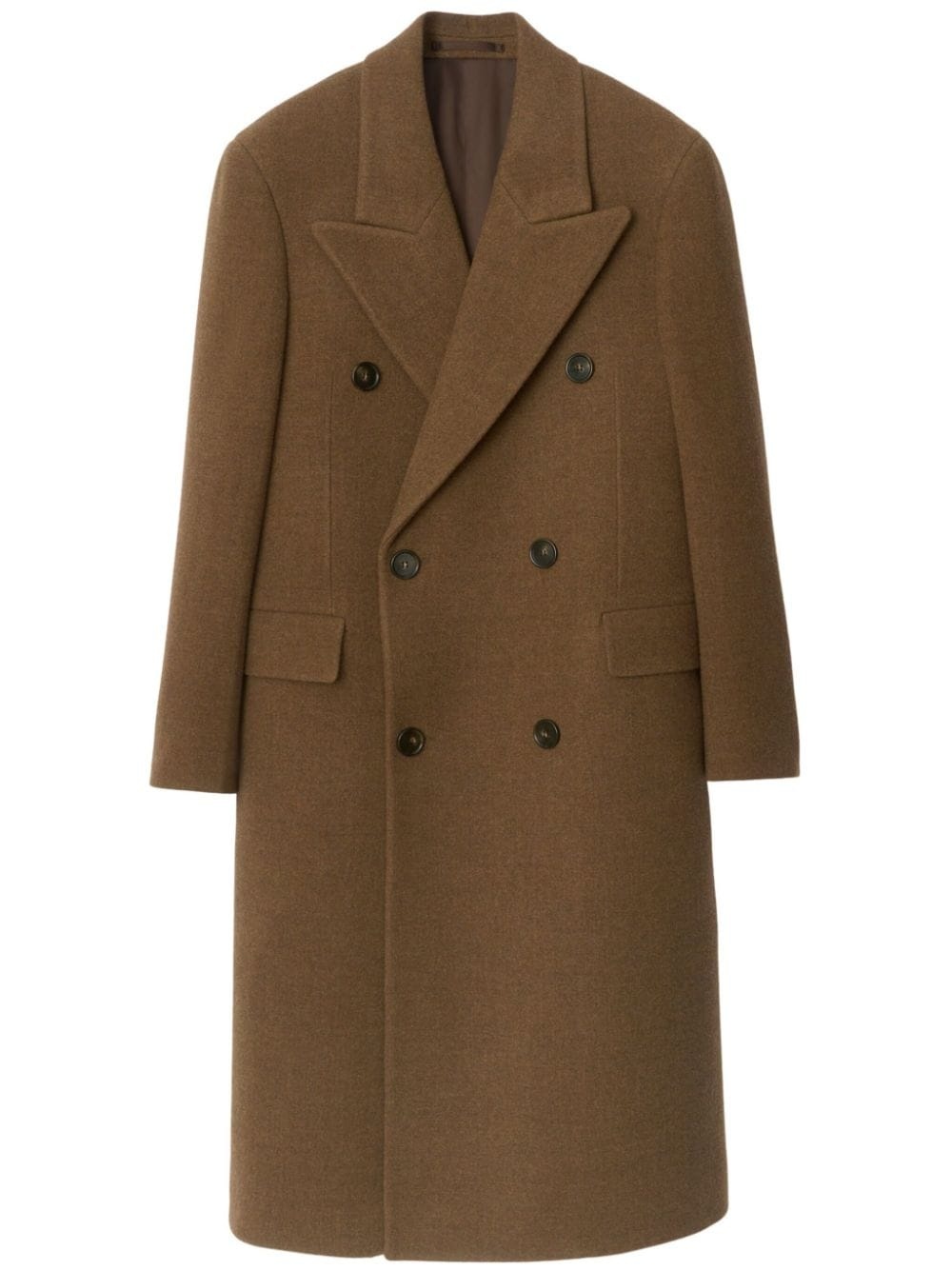 wool double-breasted coat - 1