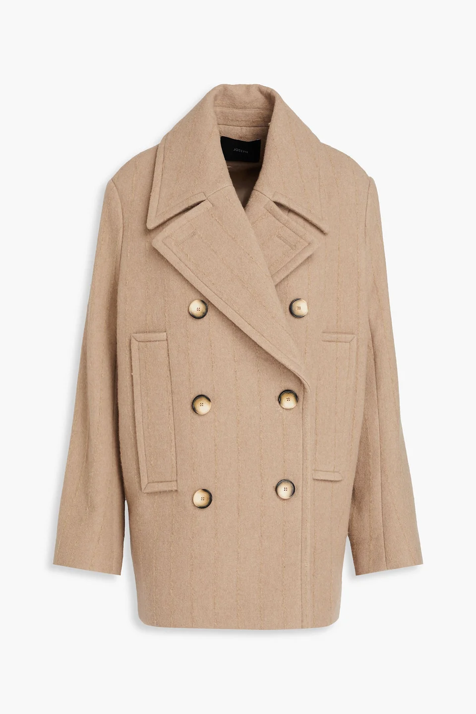Double-breasted wool-blend coat - 1