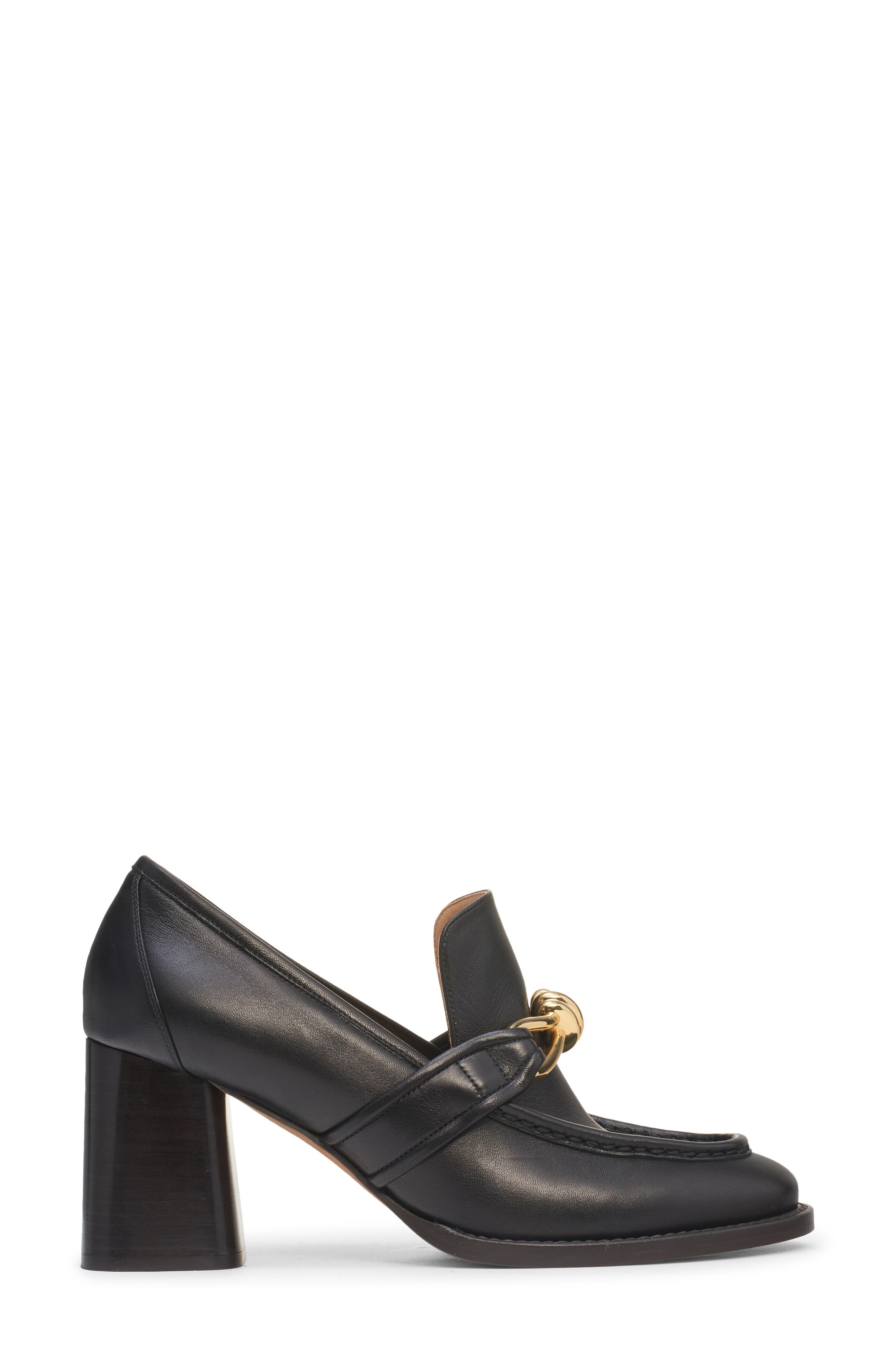 Bottega Veneta Astaire Knot Bit Loafer Pump in 1000 Black at Nordstrom - 3