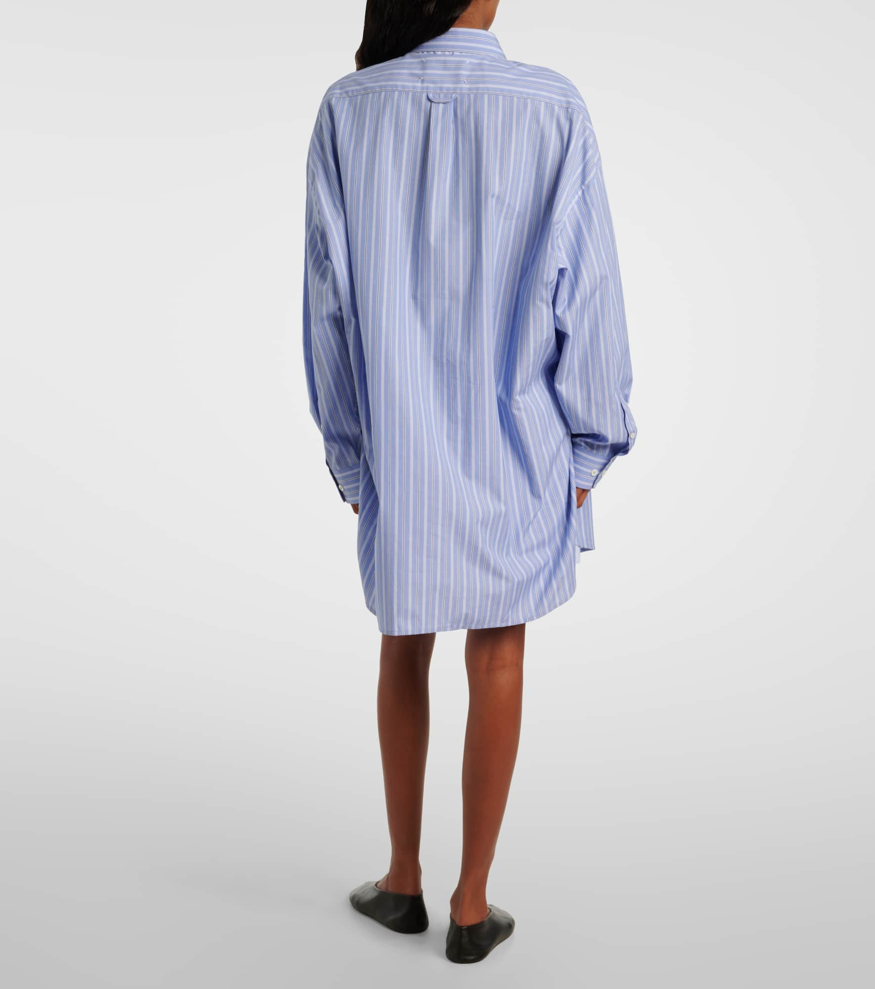 Striped cotton poplin jumpsuit - 3