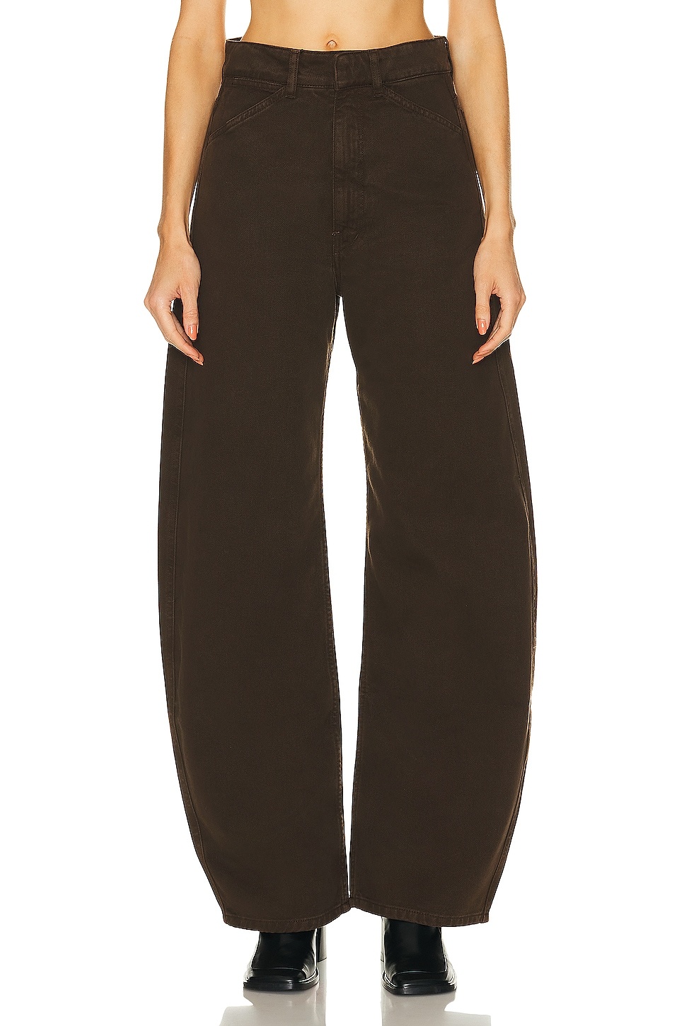 High Waisted Curved Pant - 1