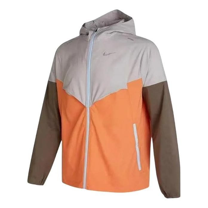 Men's Nike Colorblock Zipper Hooded Sports Hooded Long Sleeves Jacket Multicolor CZ9071-012 - 1