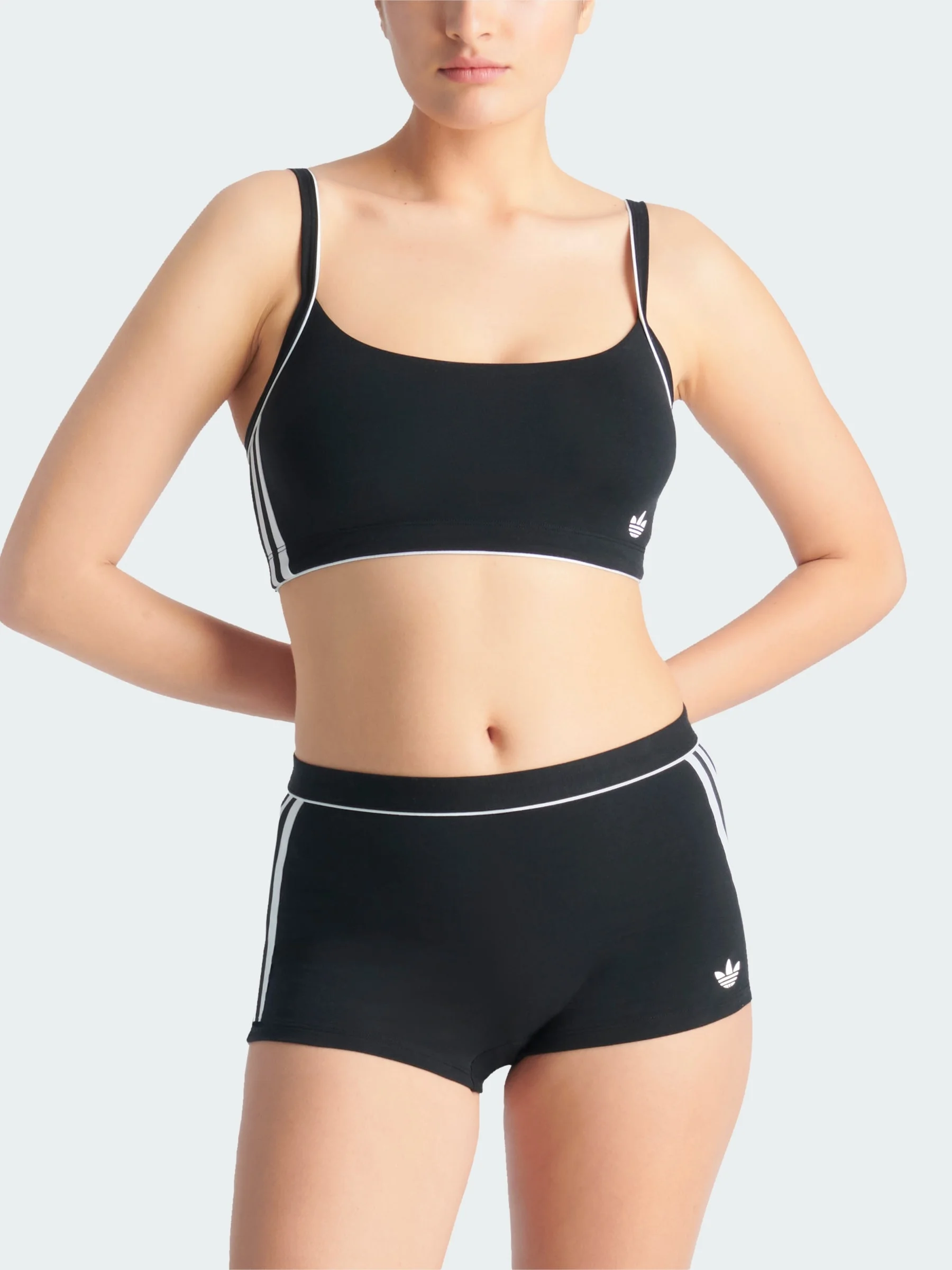 ADICOLOR COMFORT FLEX COTTON SCOOPED BRALETTE UNDERWEAR - 1