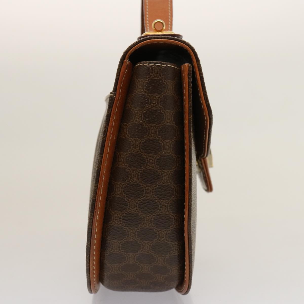 CELINE Macadam Canvas Hand Bag Pvc Brown - 3