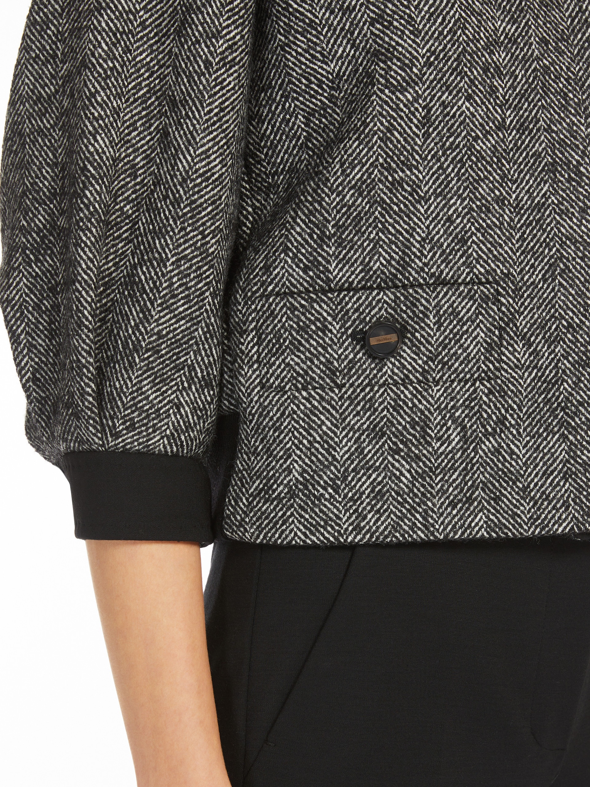 GATTINI Cropped jacket in chevron wool - 5