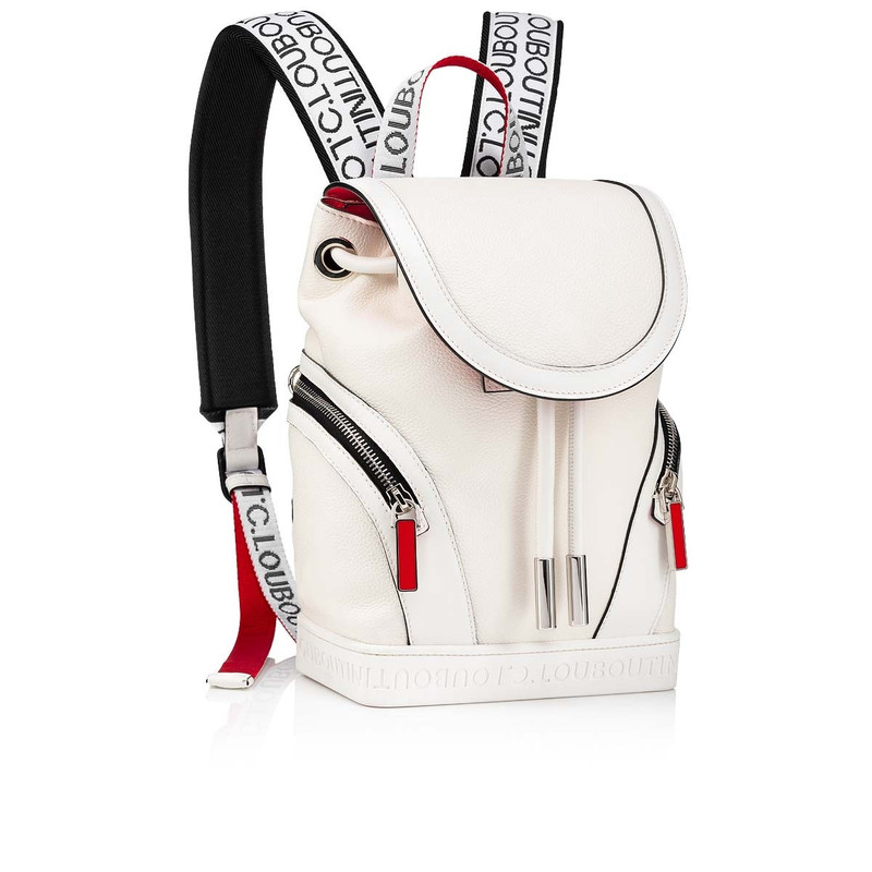 Christian Louboutin Explorafunk S Small Backpack SNOW/SNOW-BLACK outlook