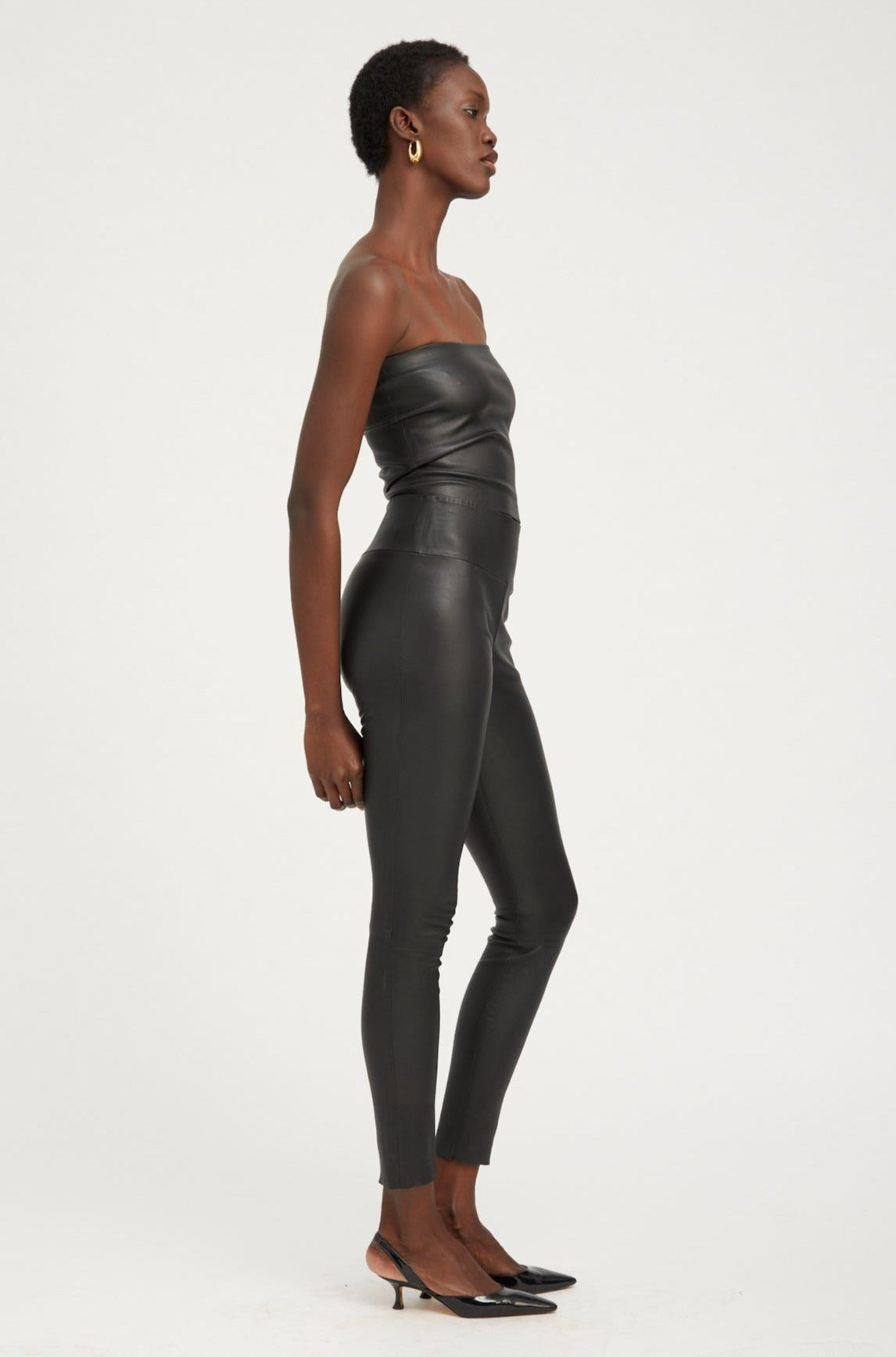 BLACK LEATHER ANKLE - 8