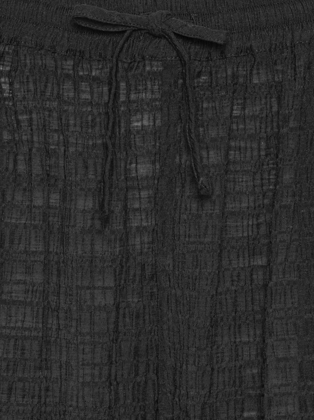 textured drawstring trousers - 3