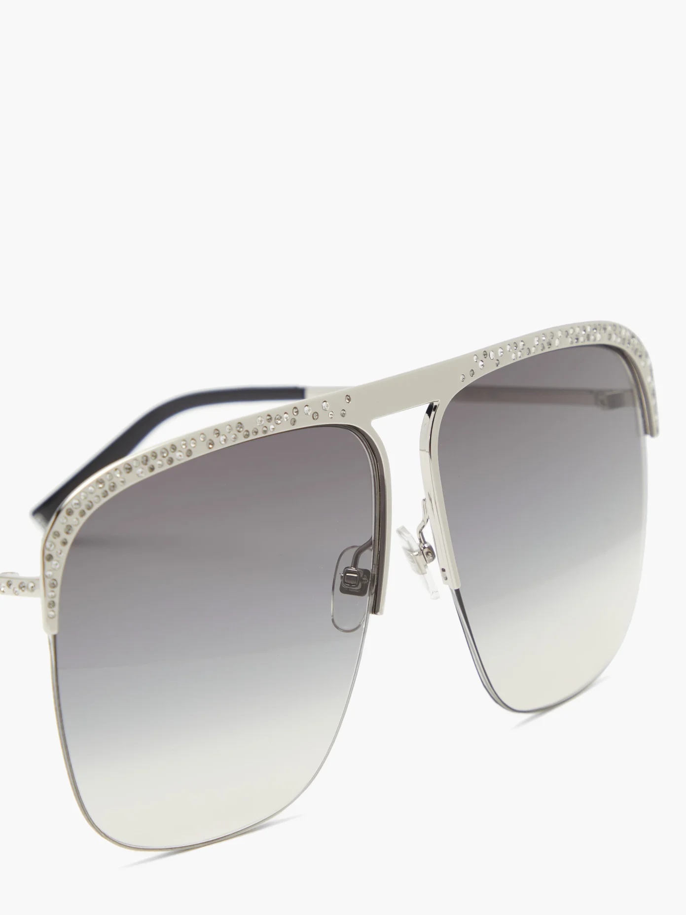 GV 7173/S crystal & metal aviator sunglasses - 4