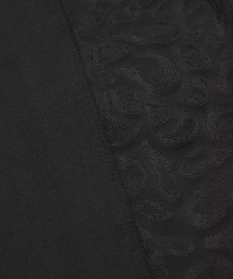 Paisley Sheer Lace Jacquard Panelled High-Rise Tight 25" 7