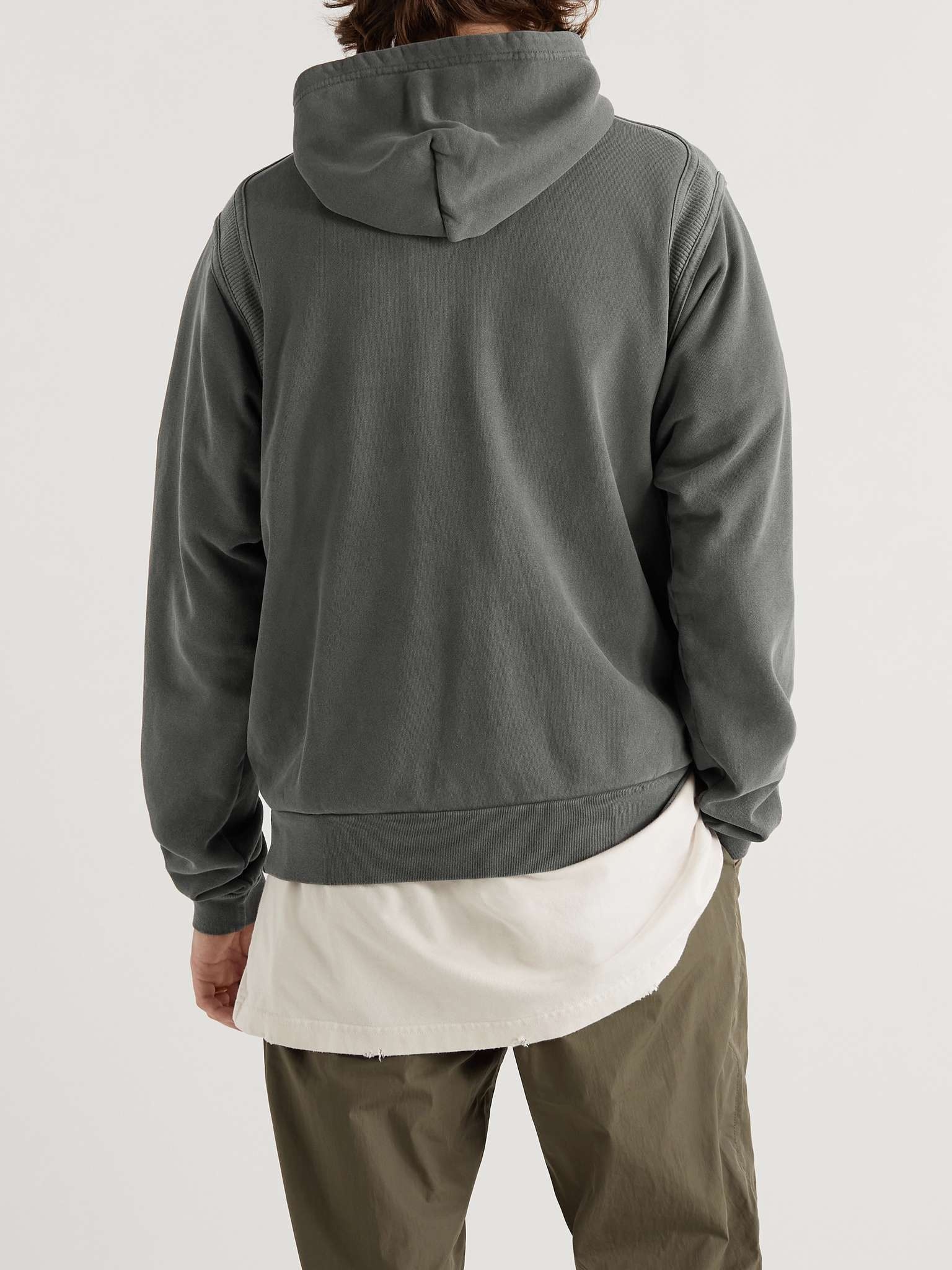 Panelled Cotton-Jersey Hoodie - 4