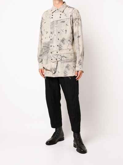 Ziggy Chen printed assembled multi-panel shirt outlook