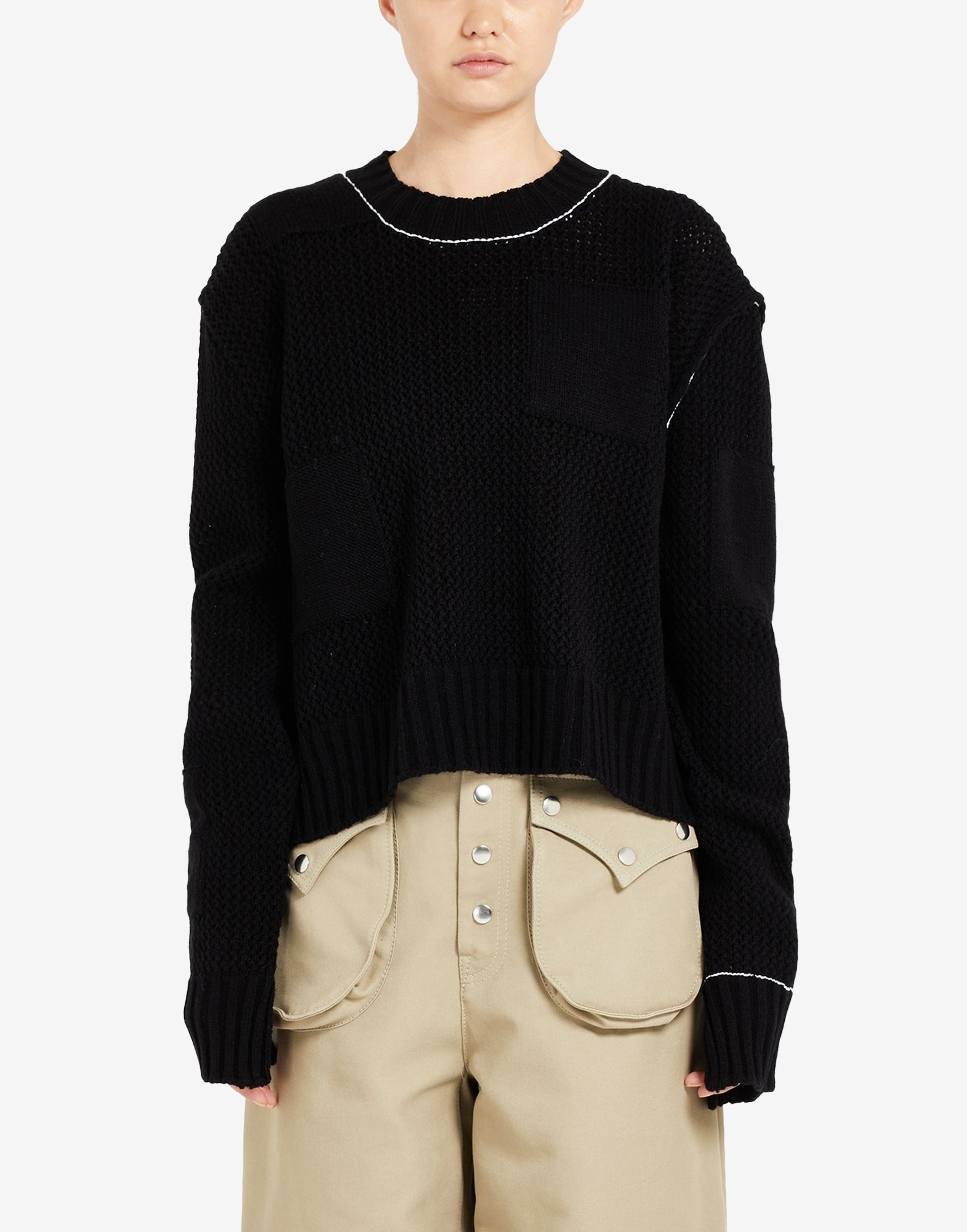 Patch knit sweater - 5