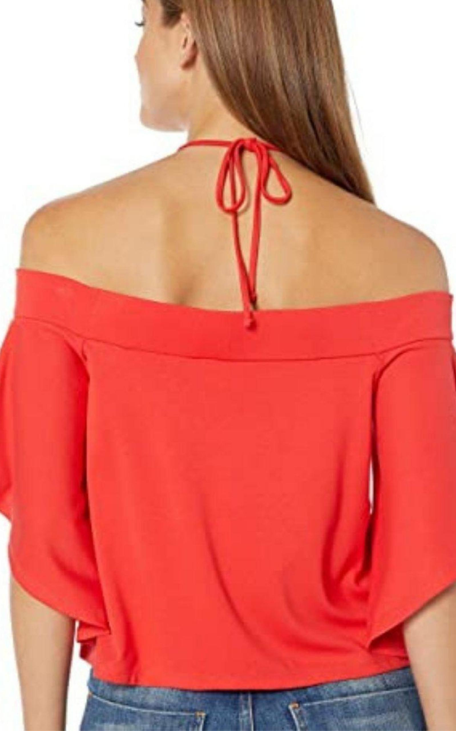 BCBGMAXAZRIA - Scarlet Crop Off Shoulder Top - 3